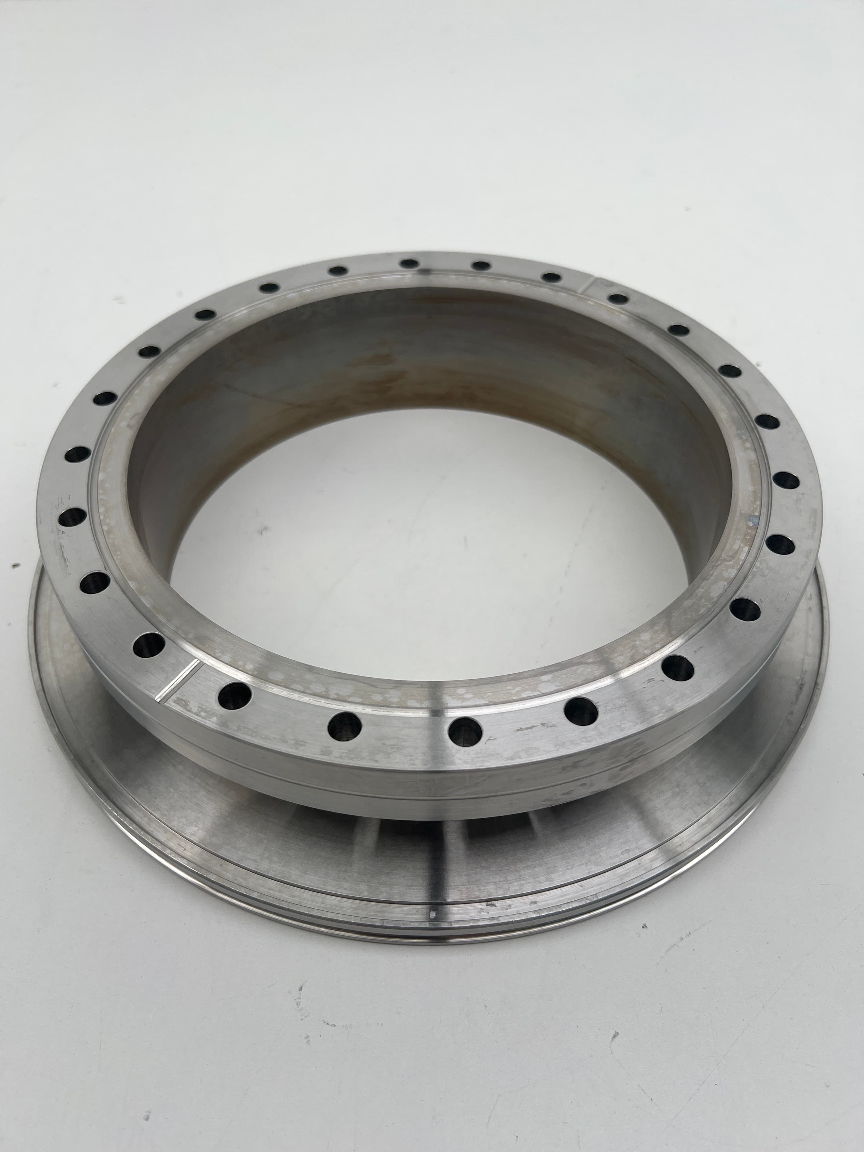 UHV Vacuum DN200CF 10.00" OD to ISO250-K 11.42" OD Flange Adapter, 304 SS, 2.50"