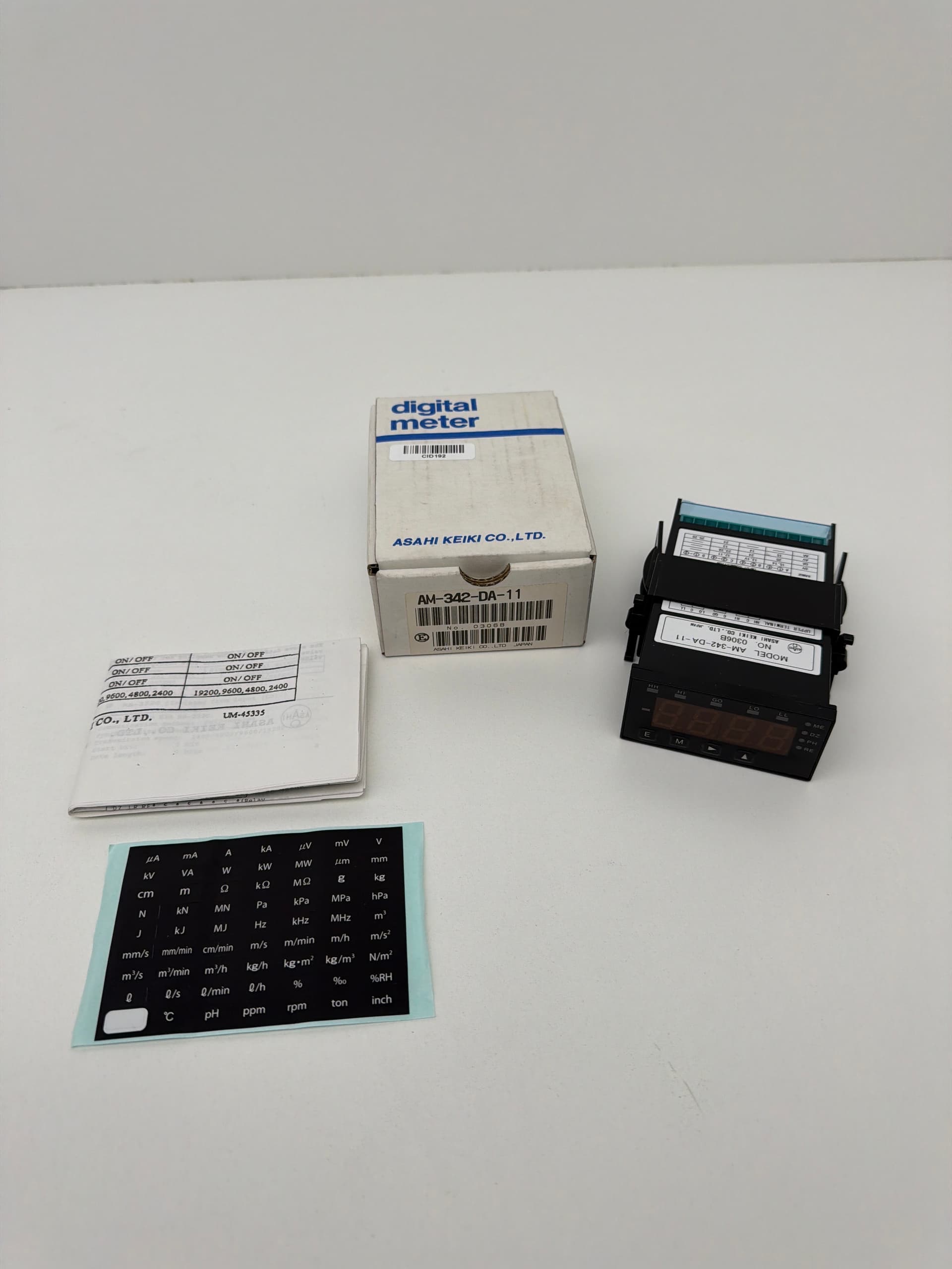 Asahi Keiki Co AM-342-DA-11 Digital Panel Meter