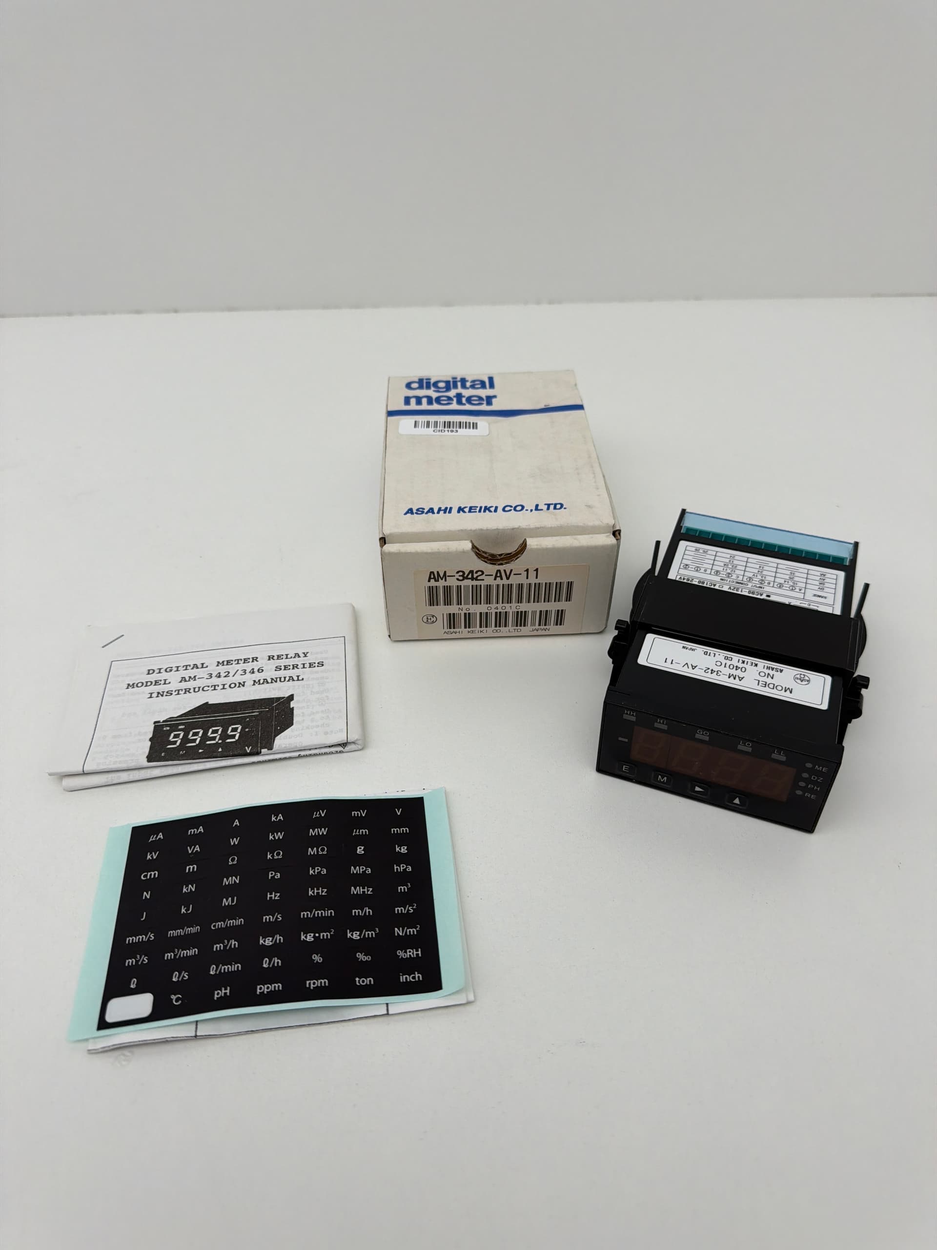 Asahi Keiki Co AM-342-AV-11 Digital Panel Meter