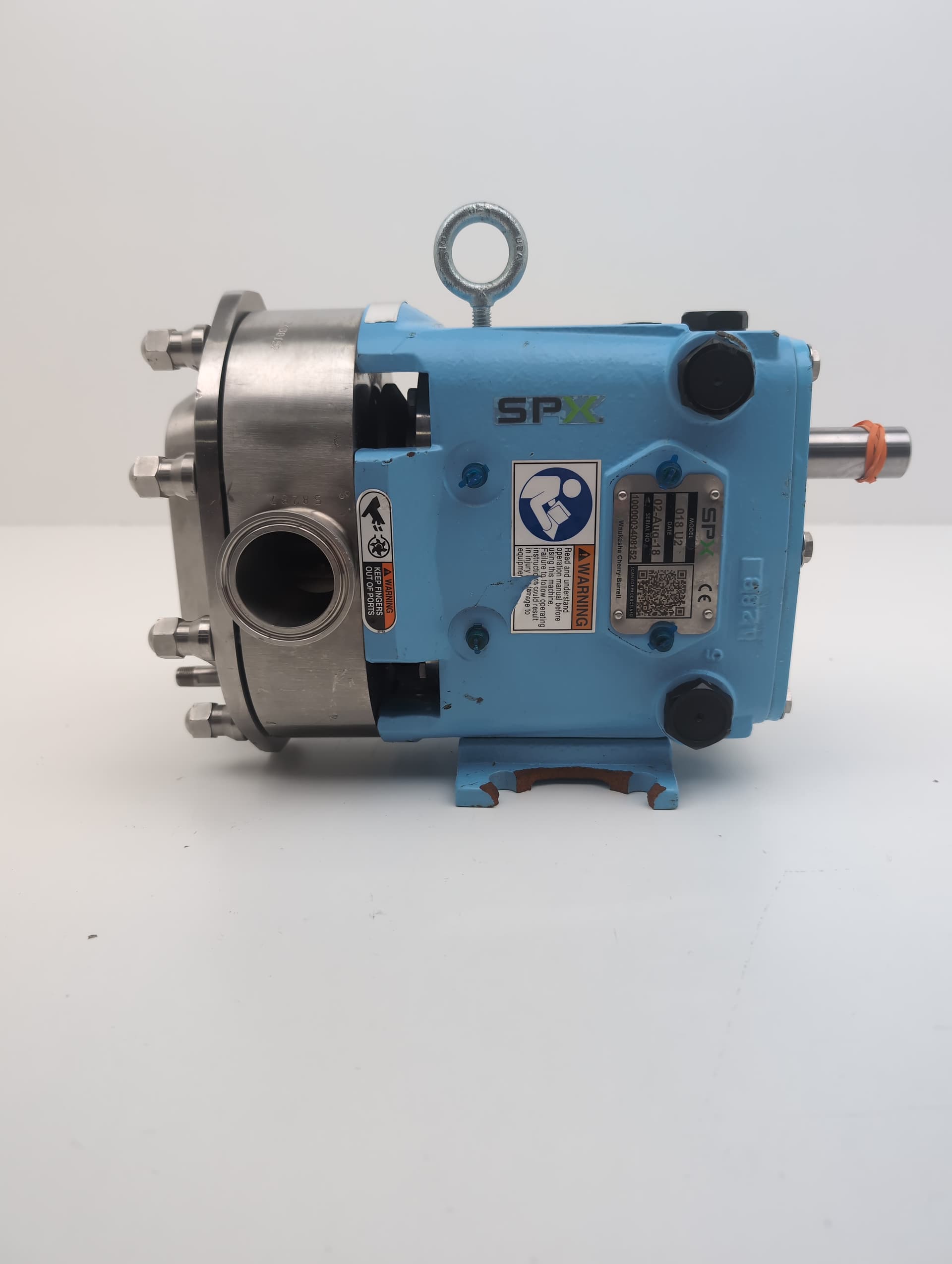 Waukesha Cherry-Burrell 018 U2 Positive Displacement Pump, Sanitary 1.5"