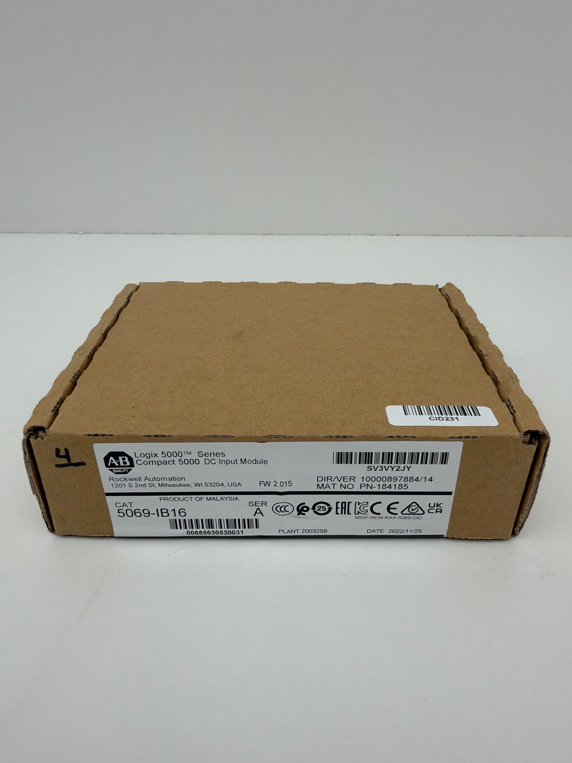 Allen-Bradley 5069-IB16 Logix 5000 Compact DC Input Module, Ser A, FW 2.015
