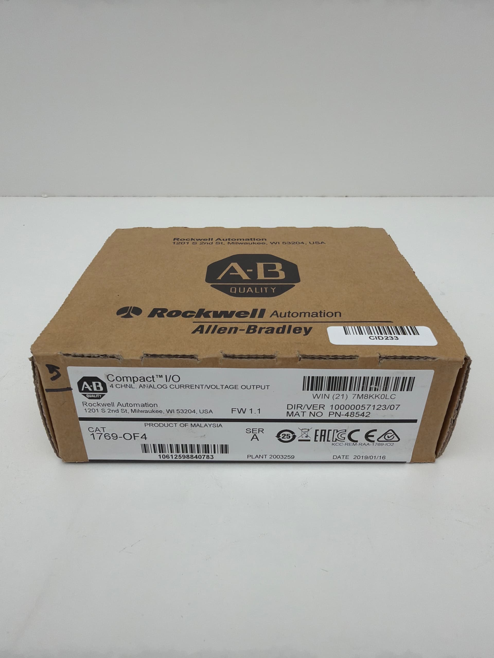 Allen-Bradley 1769-OF4 Analog Current/Voltage Output Module 4 CHNL Ser A FW 1.1