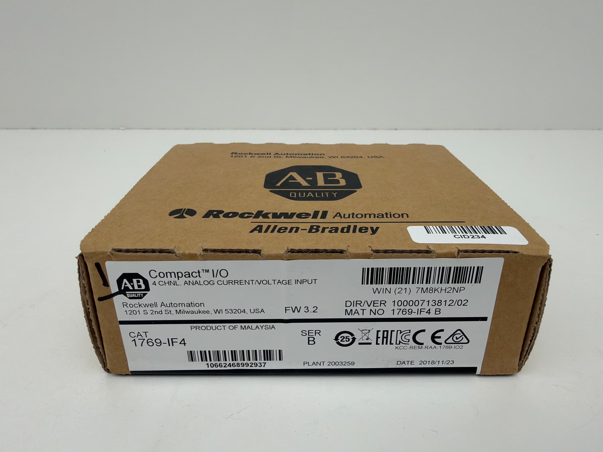 Allen-Bradley 1769-IF4 Analog Current/Voltage Input Module 4 Channel Ser B FW3.2
