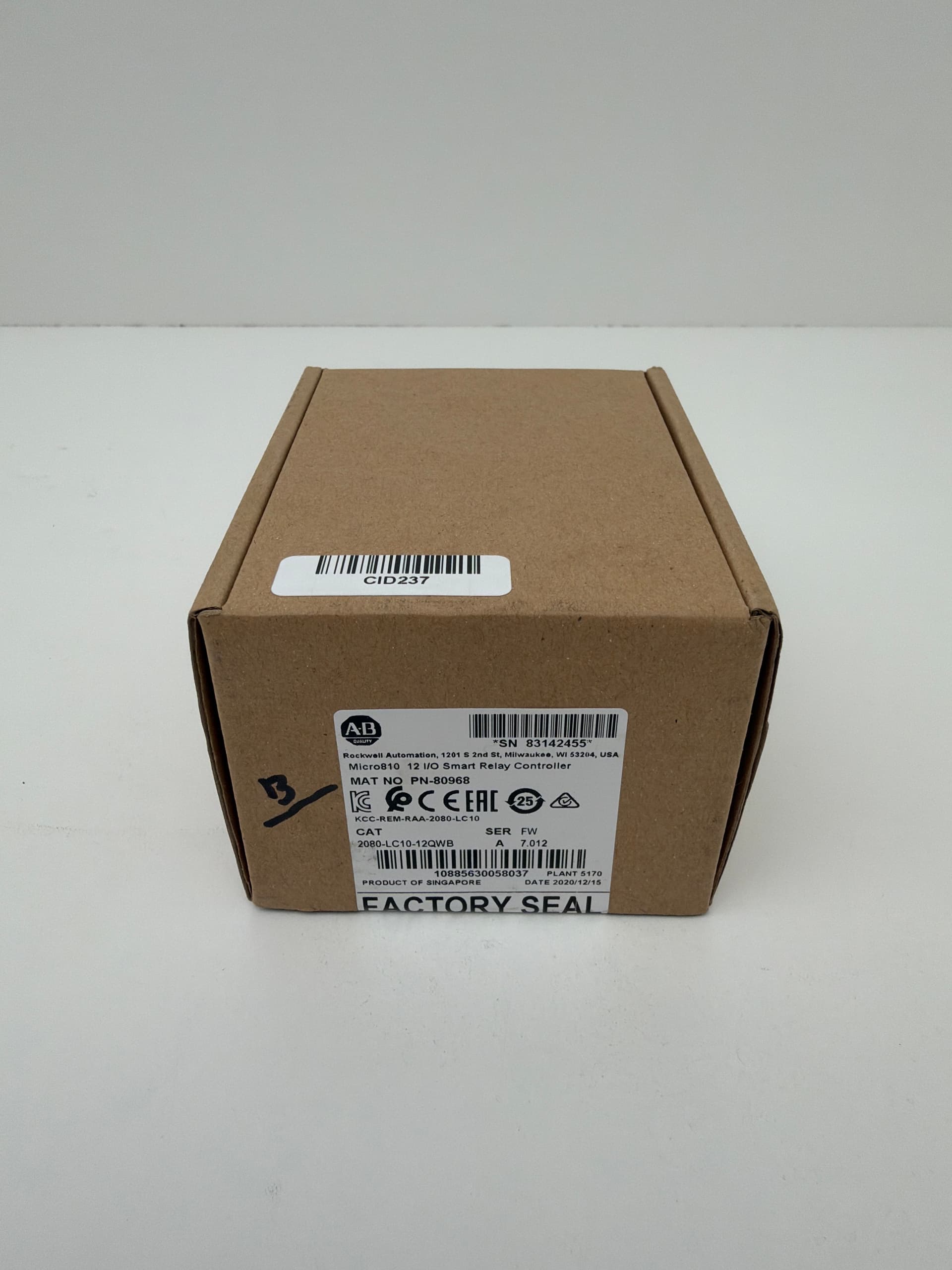 Allen-Bradley 2080-LC10-12QWB Micro810 Smart Relay Controller 12I/O SerA FW7.012