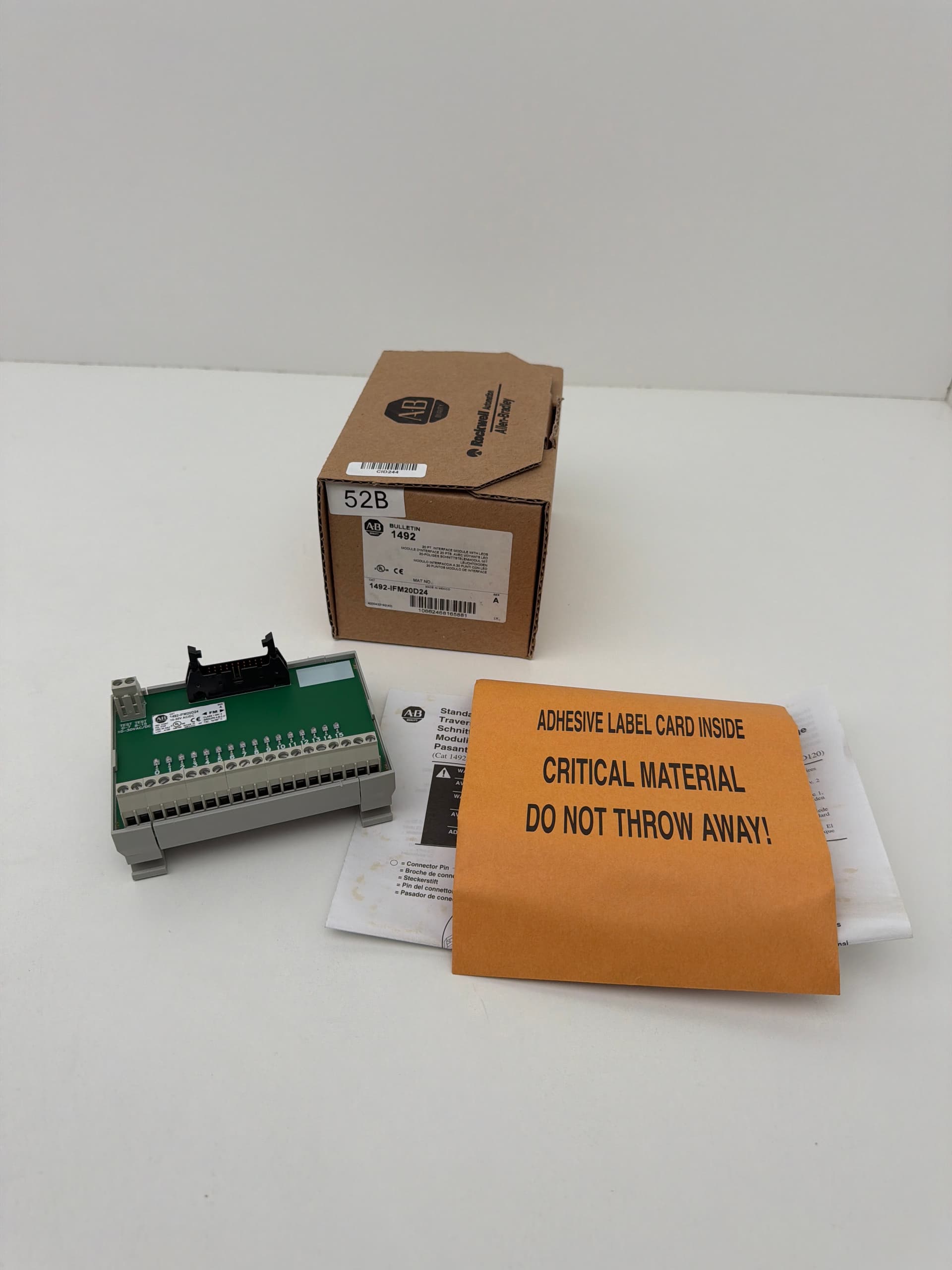 Allen-Bradley 1492-IFM20D24 20 Point Digital IFM Interface Module, 24V, Ser A