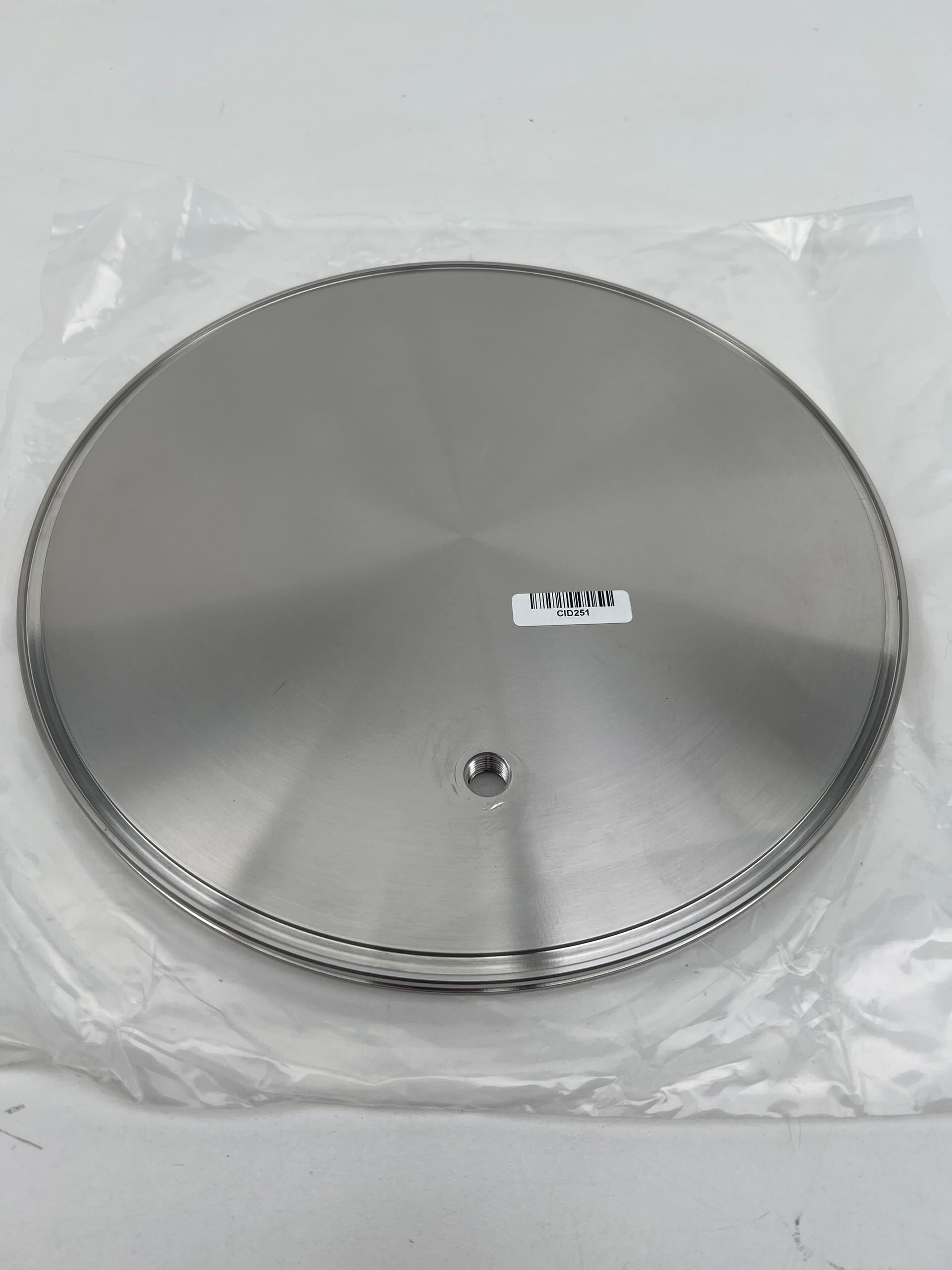 HV Vacuum ISO250-K 11.42" OD Blank with 1/4" NPT Connection, 304SS