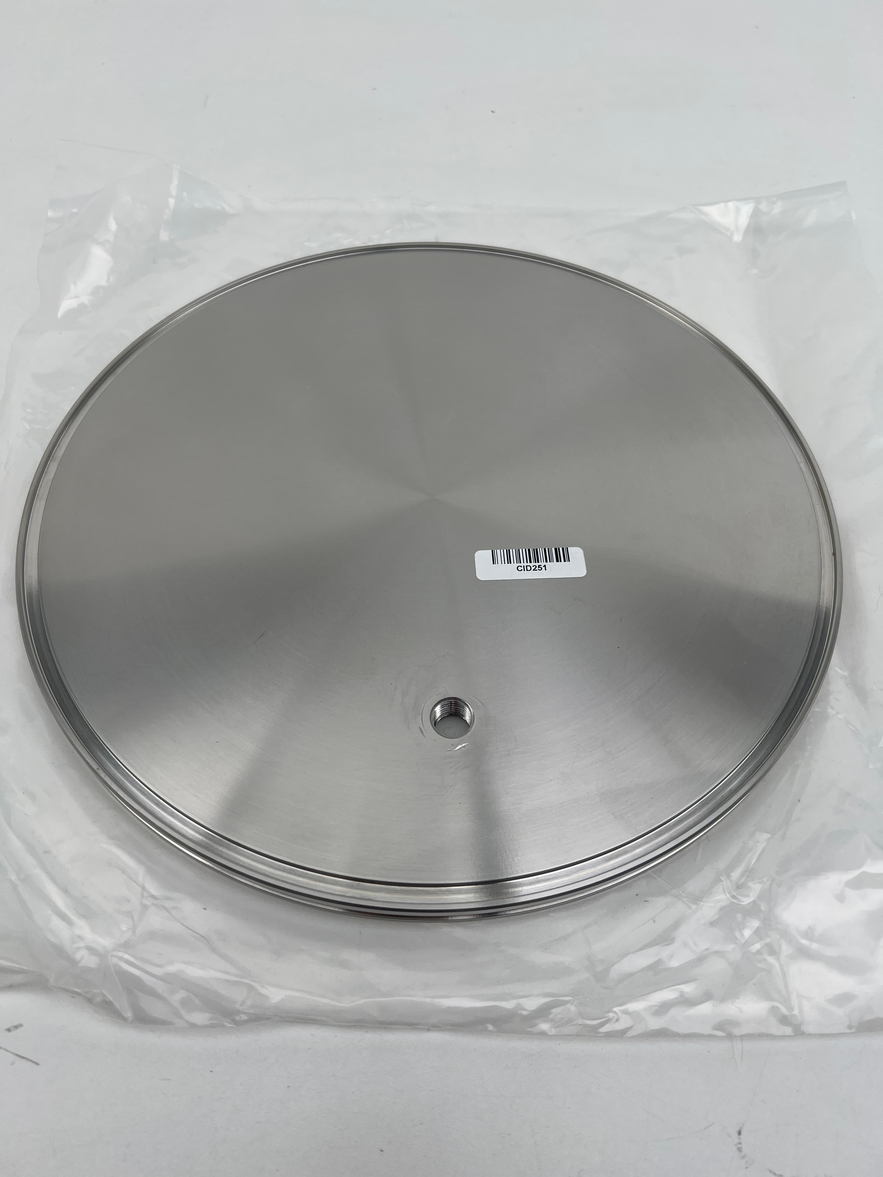 HV Vacuum ISO250-K 11.42" OD Blank with 1/4" NPT Connection, 304SS