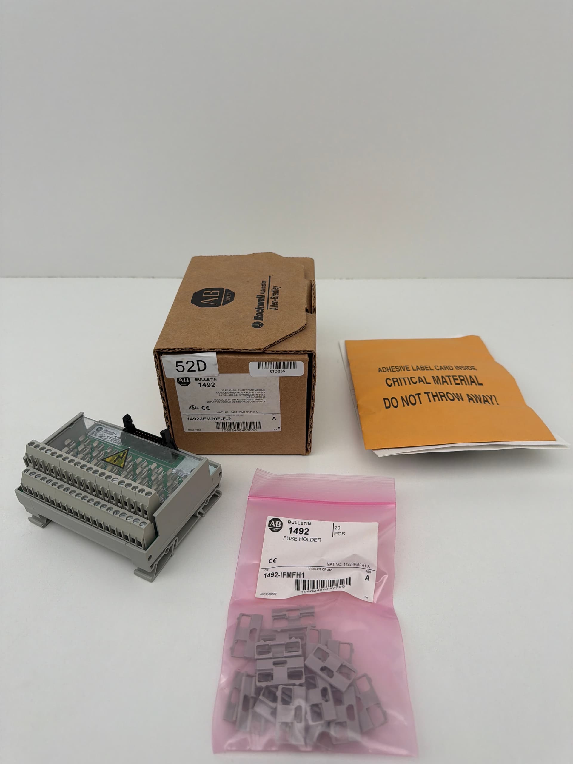 Allen-Bradley 1492-IFM20F-F-2 20 Point Fused Digital IFM Interface Module Ser A