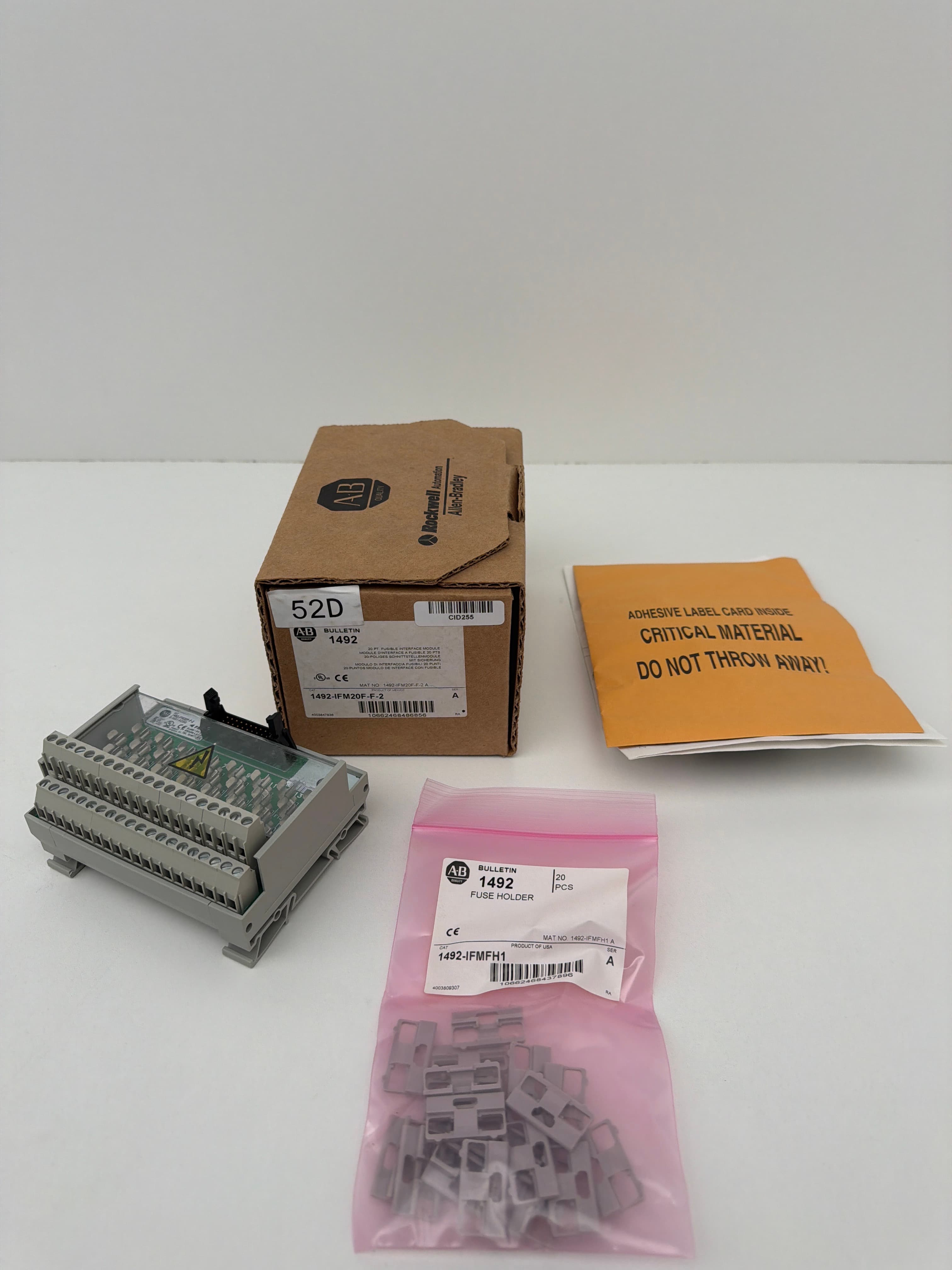 Allen-Bradley 1492-IFM20F-F-2 20 Point Fused Digital IFM Interface Module Ser A