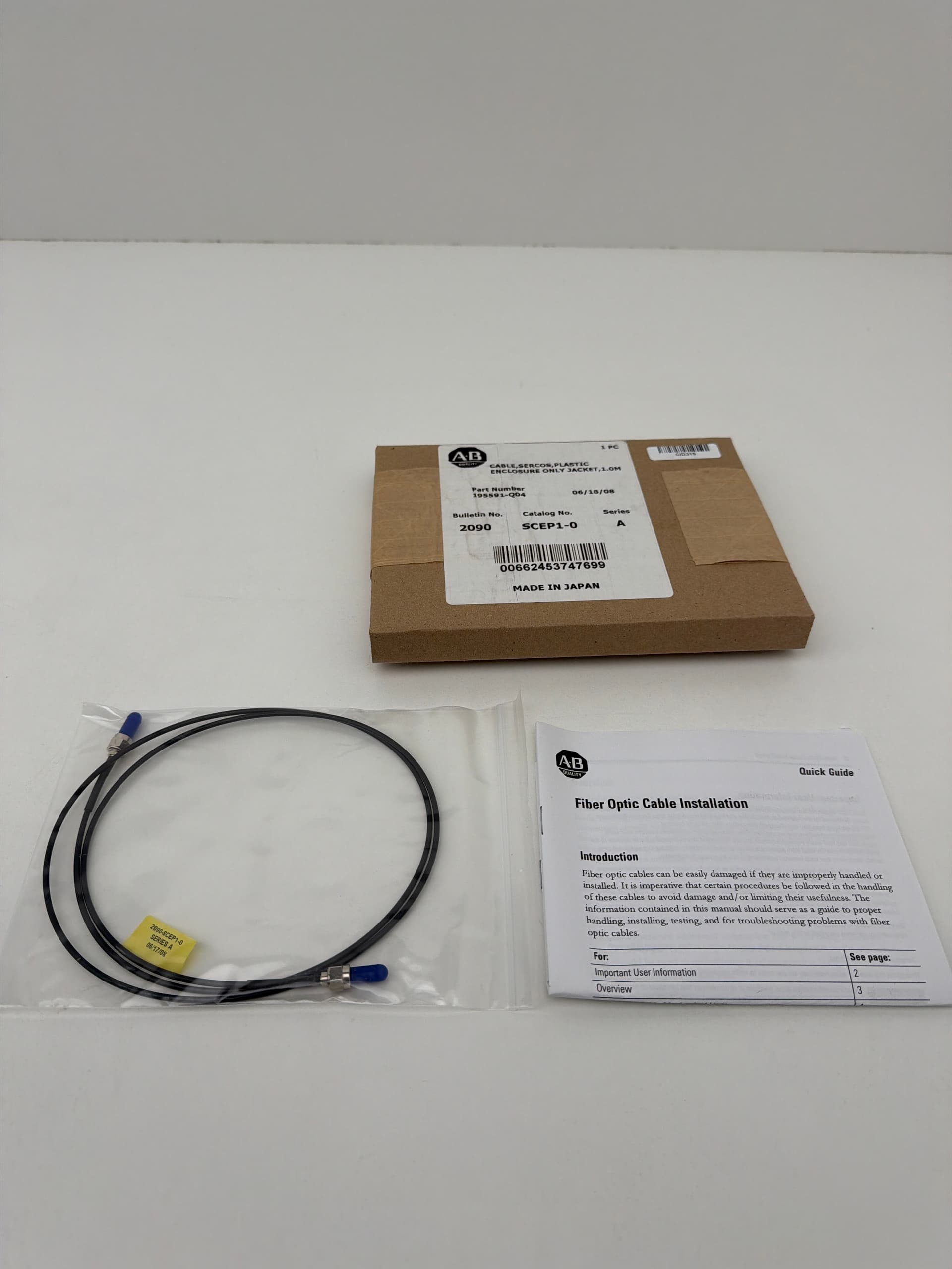 Allen-Bradley 2090-SCEP1-0 Kinetix Fiber Optic Cable, 1m, Ser A, 195591-Q04