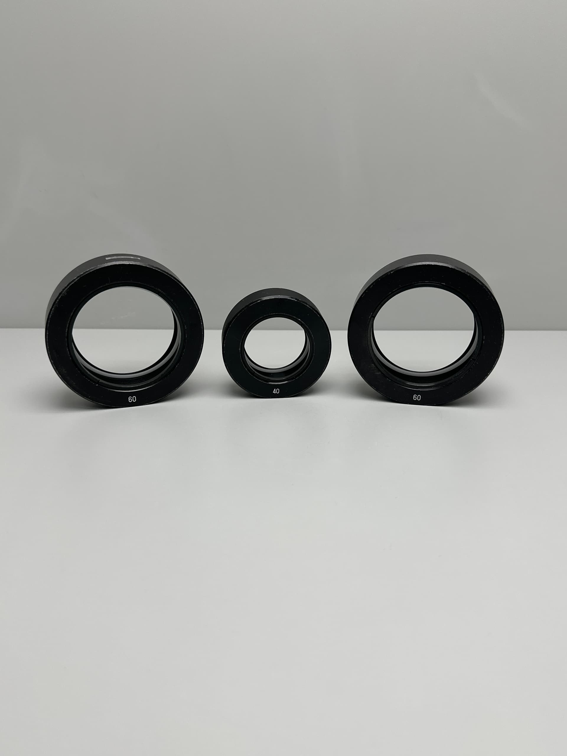 Optosigma Fixed Lens Holders, (2) 60mm, (1) 40mm Optics
