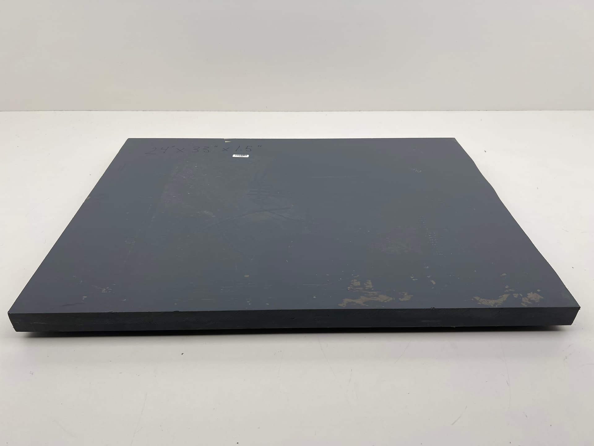 PVC 24" x 33" x 1.5" Gray Plastic Sheet