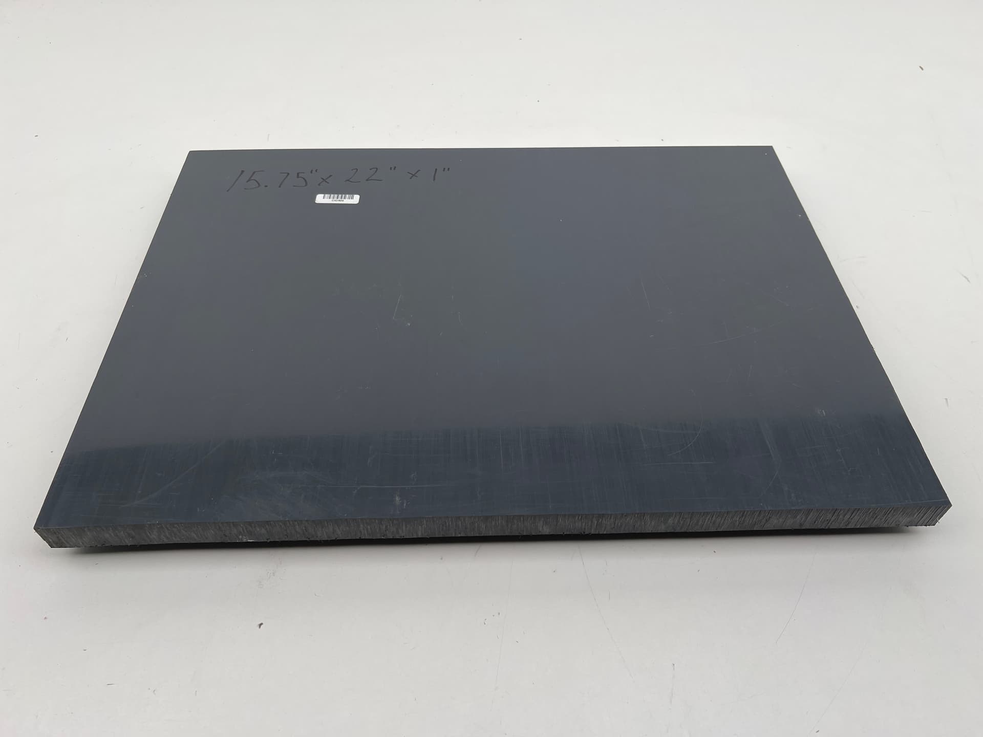 PVC 22" x 15.75" x 1" Gray Plastic Sheet