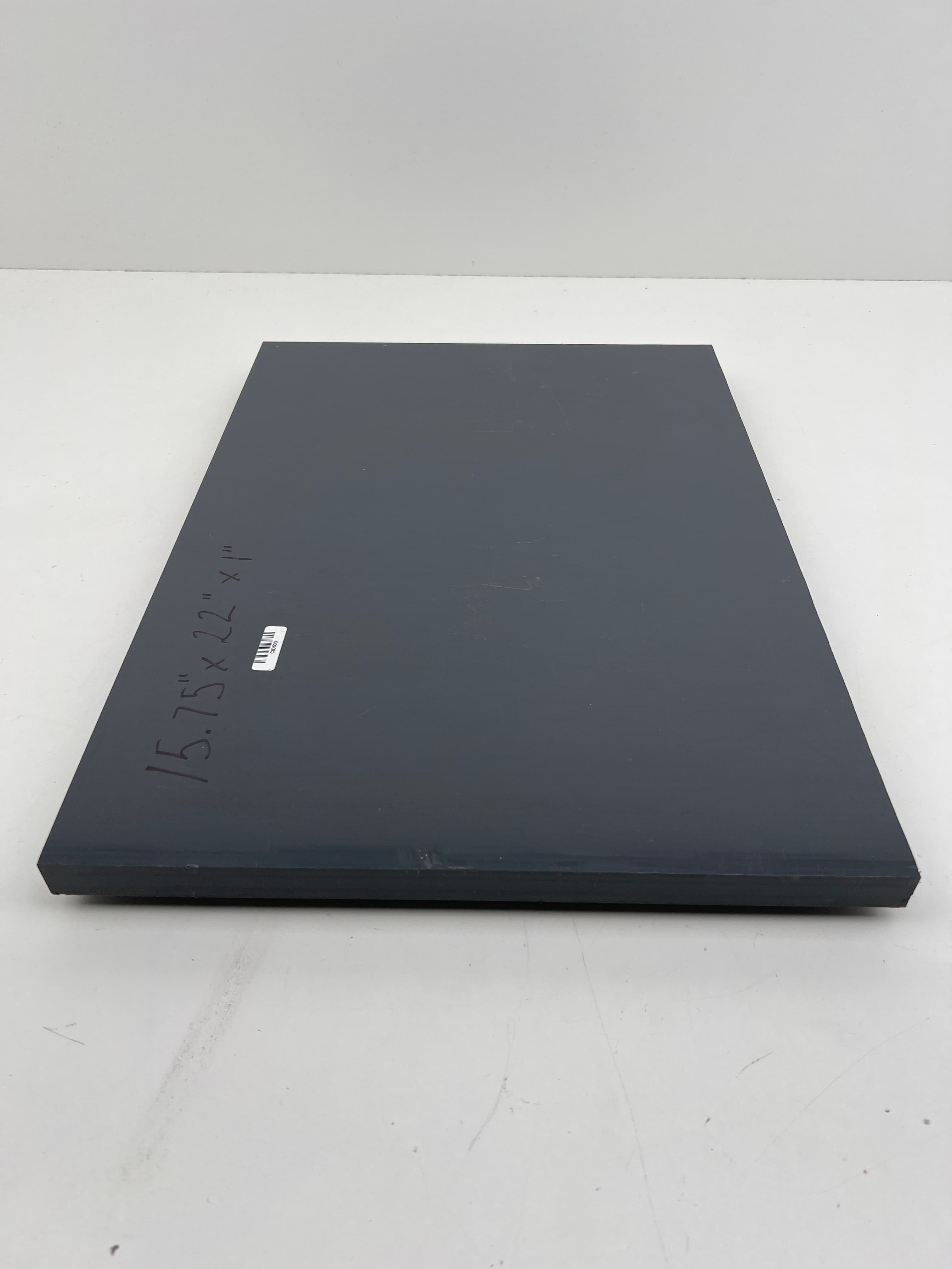 PVC 22" x 15.75" x 1" Gray Plastic Sheet