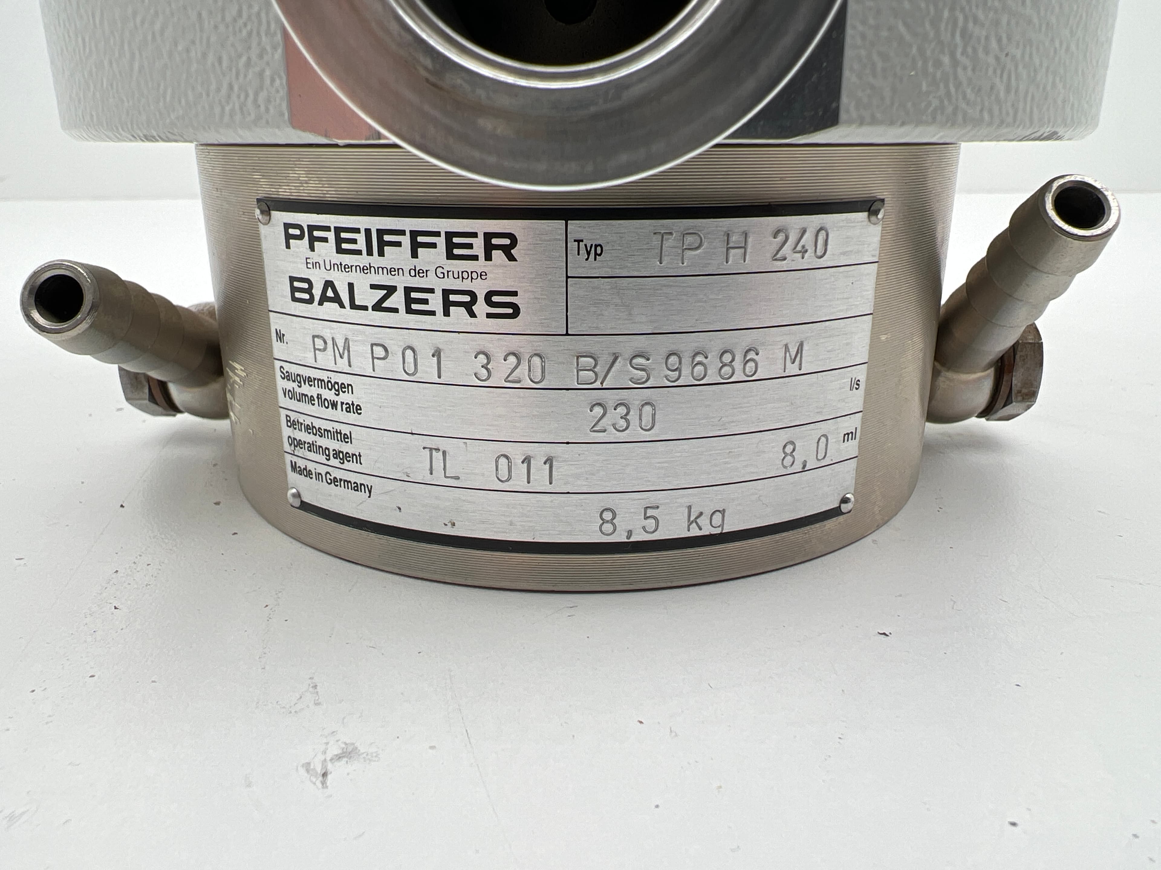 Balzers Pfeiffer TPH 240 Turbomolecular Vacuum Pump - Needs New Bearings