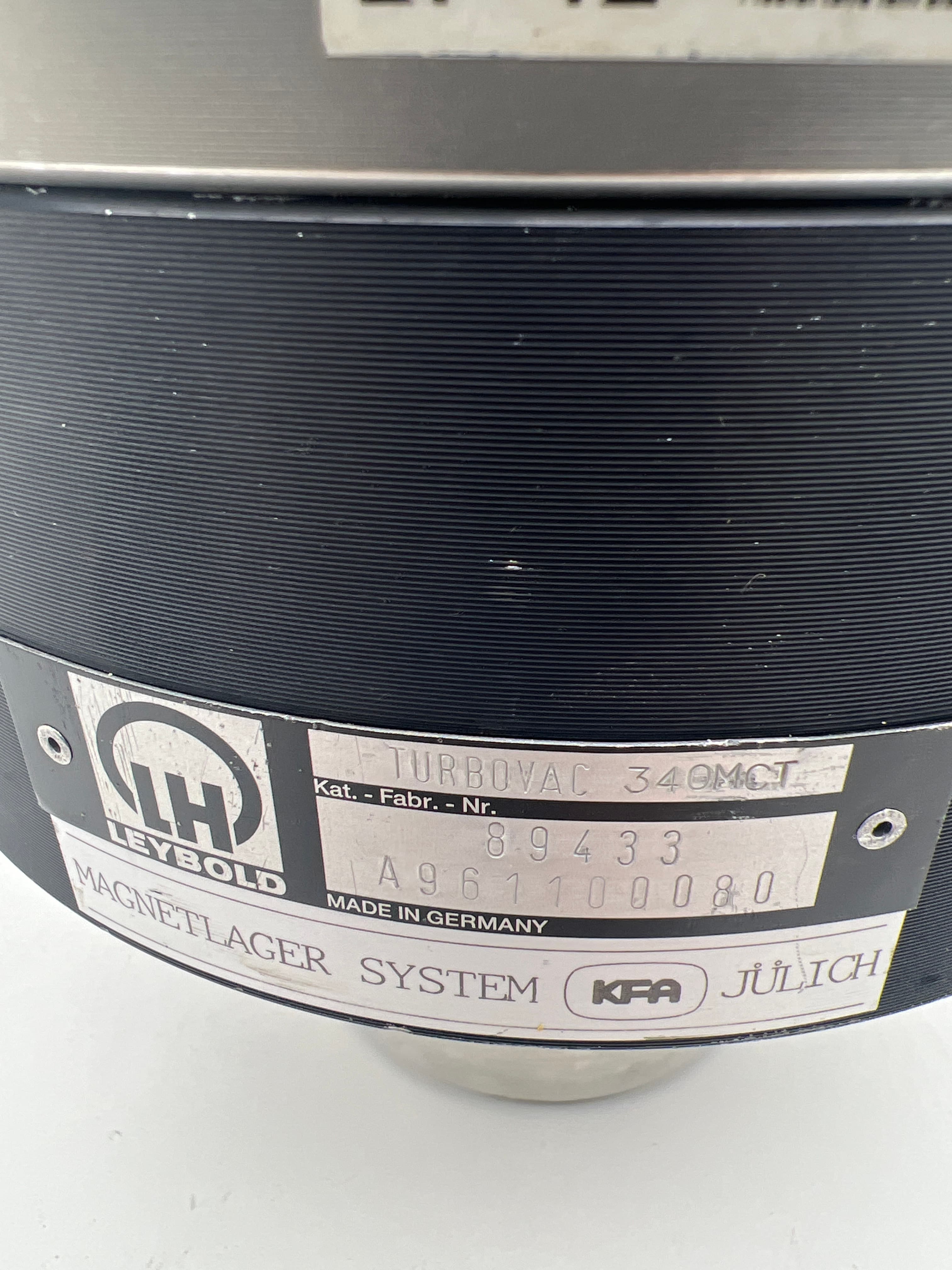 Leybold Turbovac 340 MCT Turbomolecular Vacuum Pump - Needs Rebuild