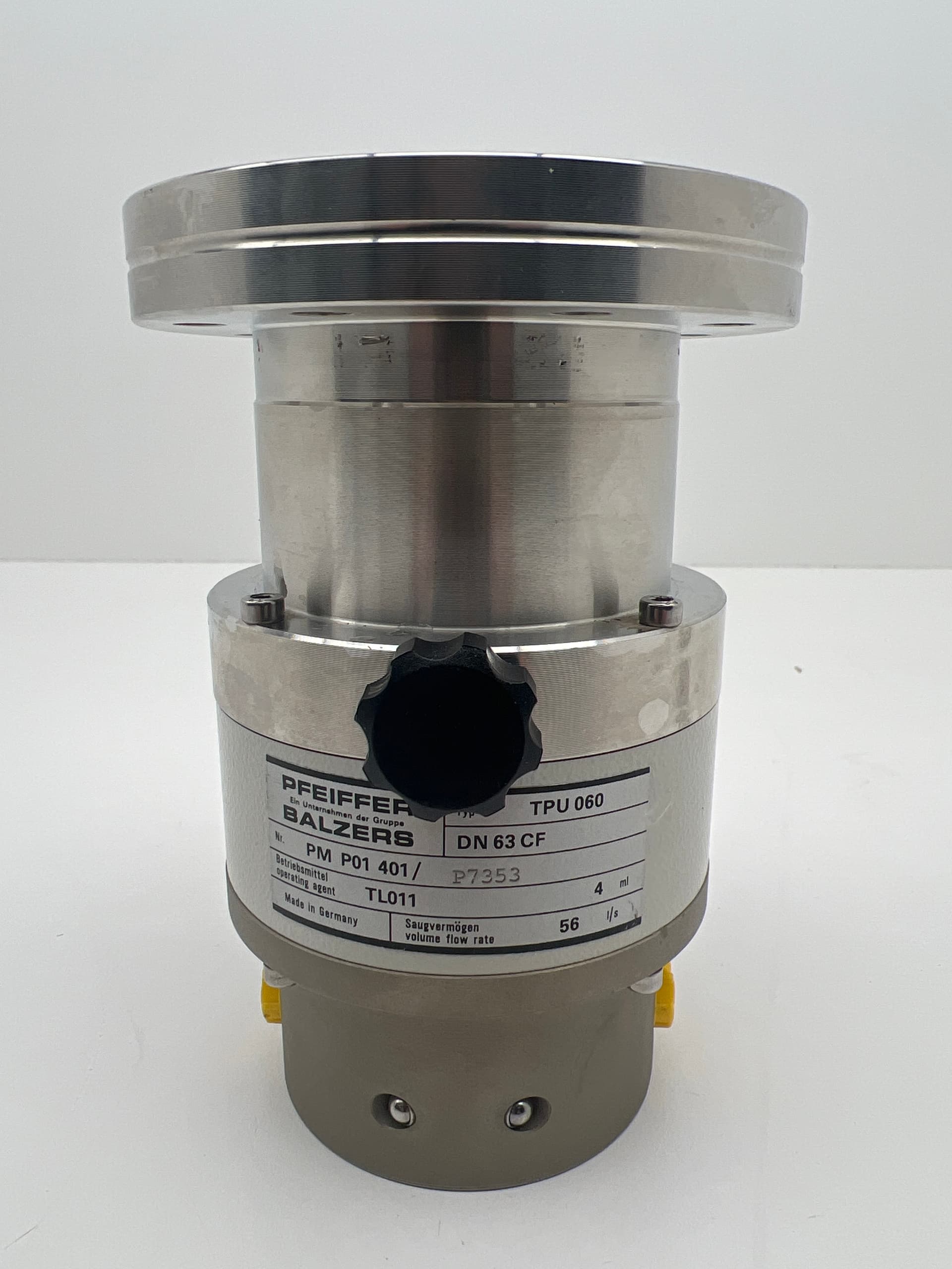 Balzers Pfeiffer TPU 060 Turbomolecular Vacuum Pump - Needs Bearing Replacement