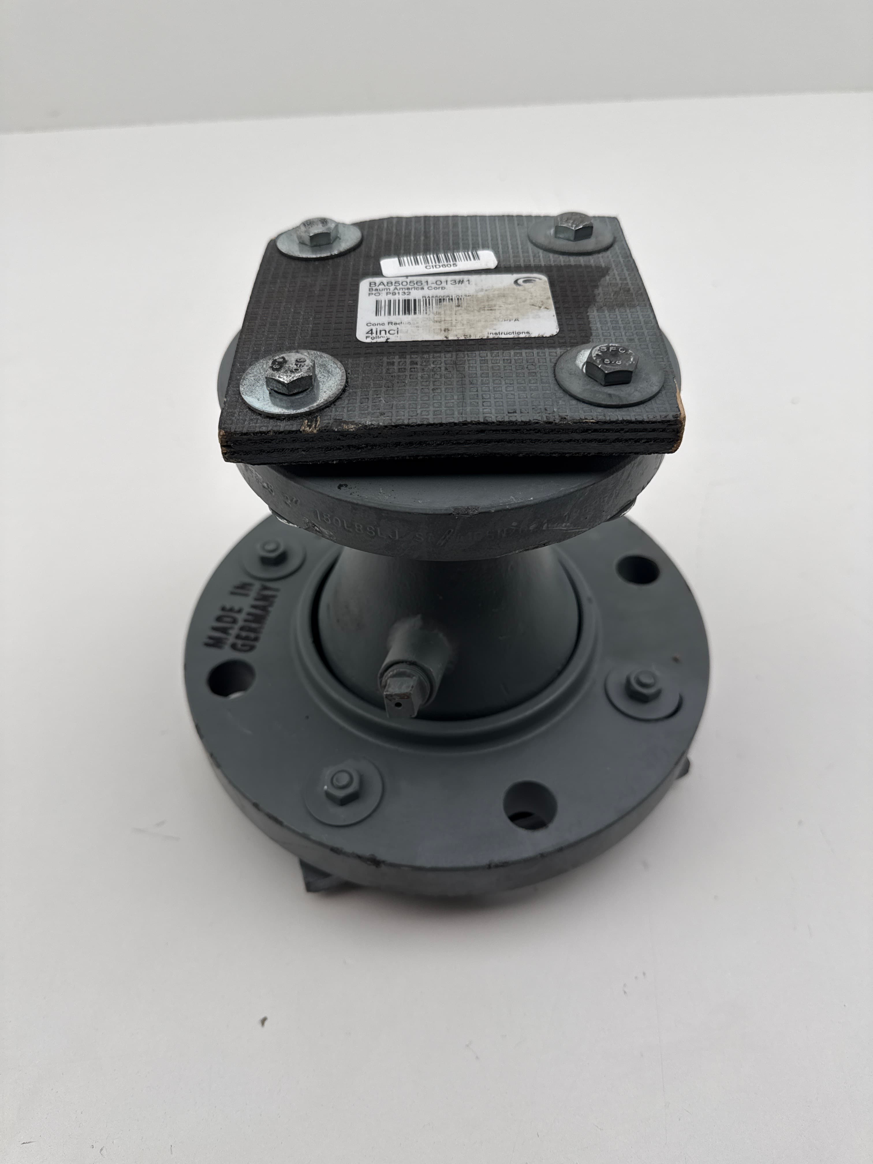 Baum BA 850561 Concentric Flanged Reducer, PTFE Lined, 4"-2", ASTMF1545-15A