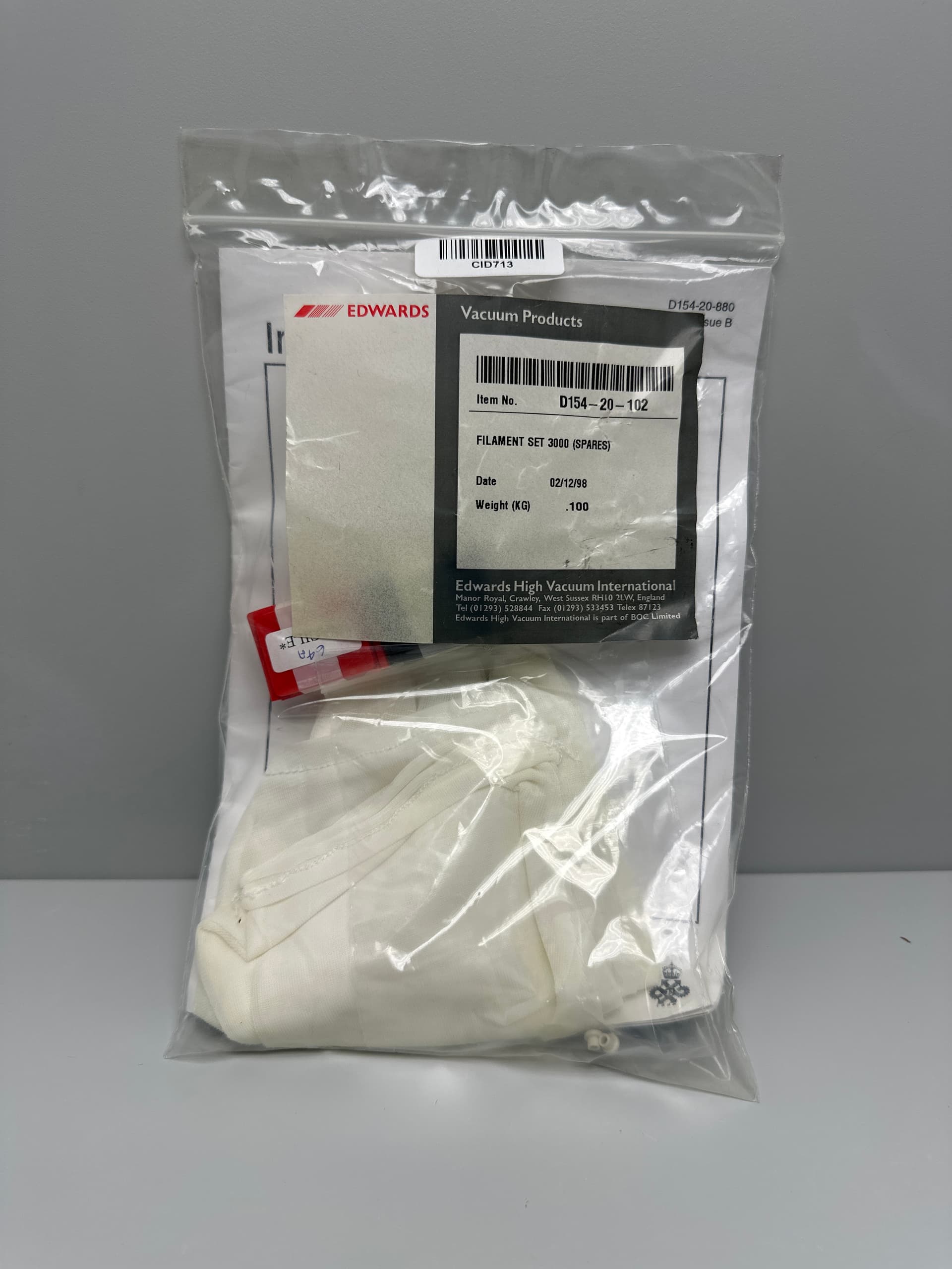 Edwards Vacuum D154-20-102 Filament Set 3000 (Spares)