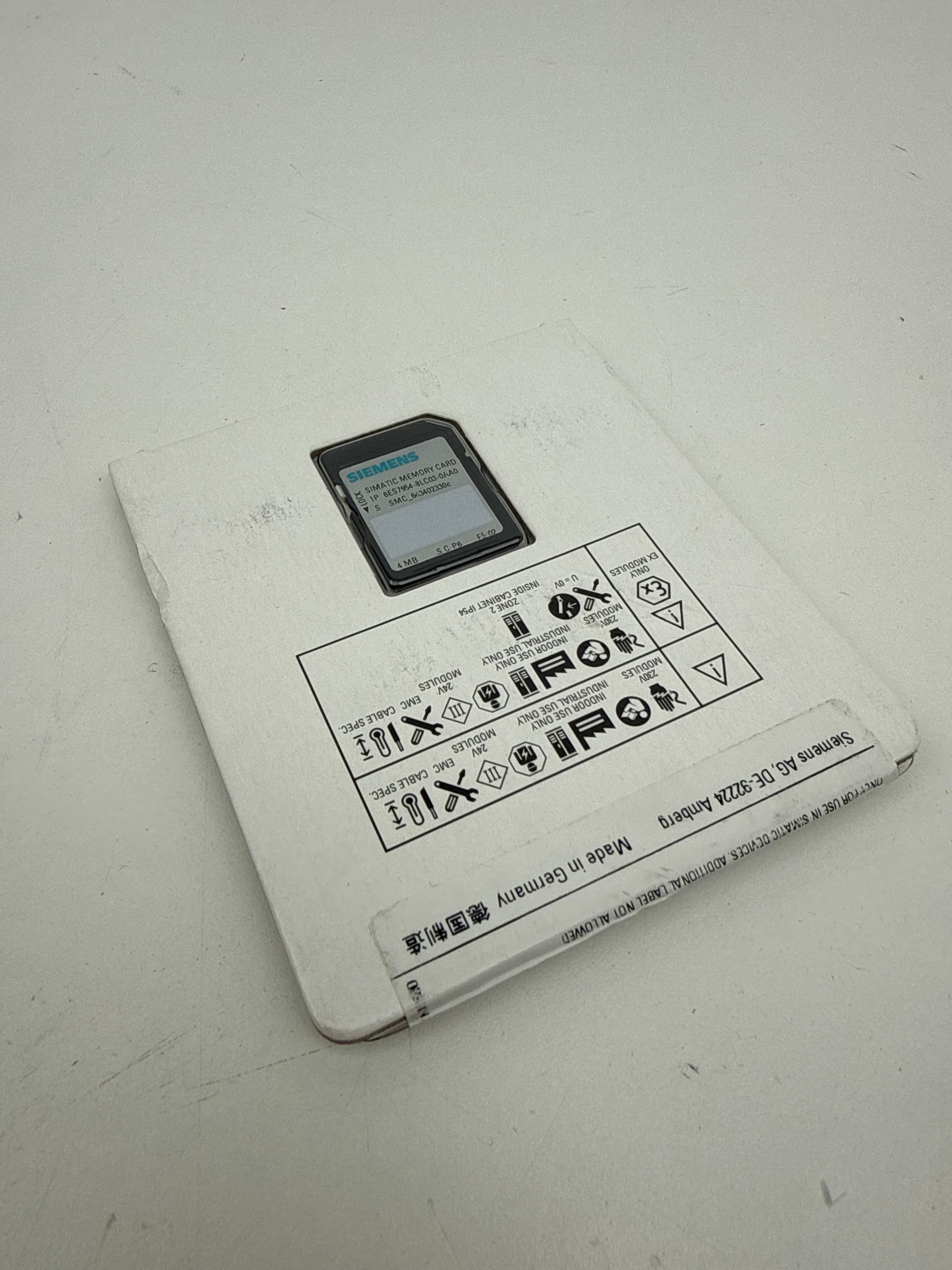 Siemens 6ES7 954-8LC03-0AA0 4MB Memory Card