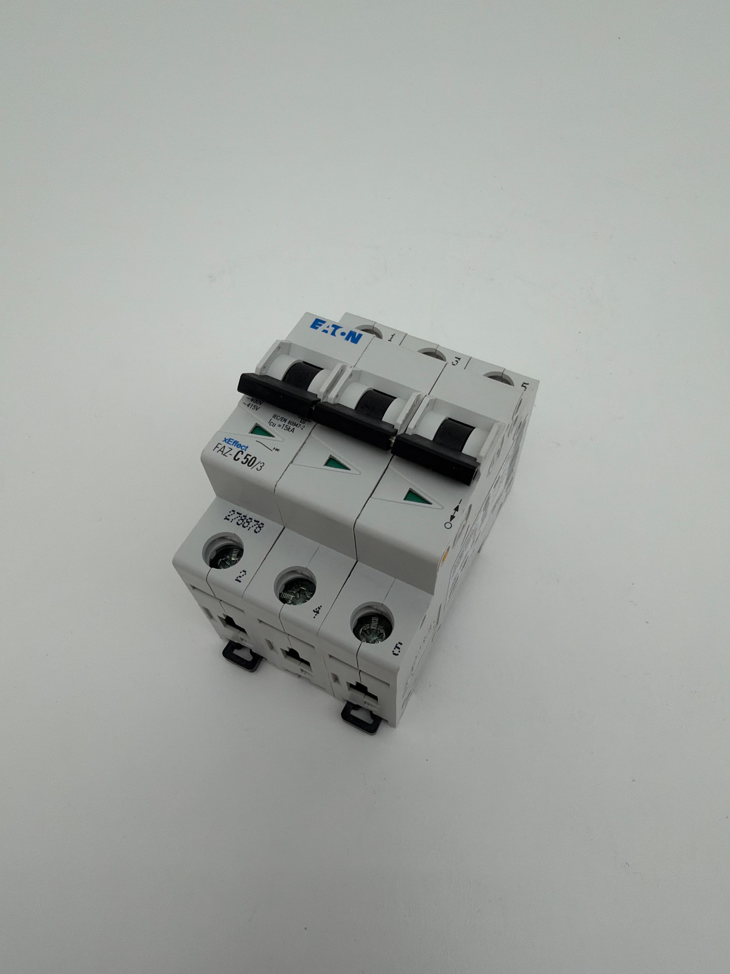 Eaton Moeller FAZ-C50/3 278878 Circuit Breaker, 50A, 15kA, 3 Pole, C-curve