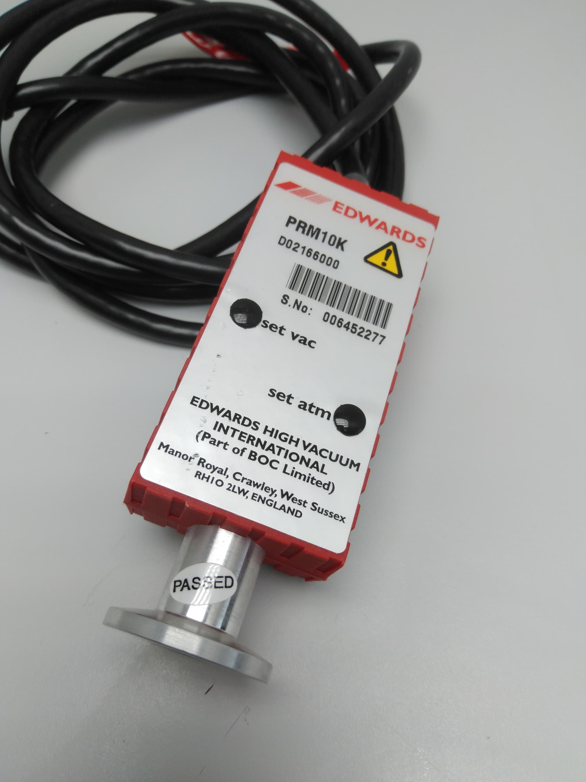 Edwards Vacuum PRM 10K - D02166000 Pirani Vacuum Gauge Head