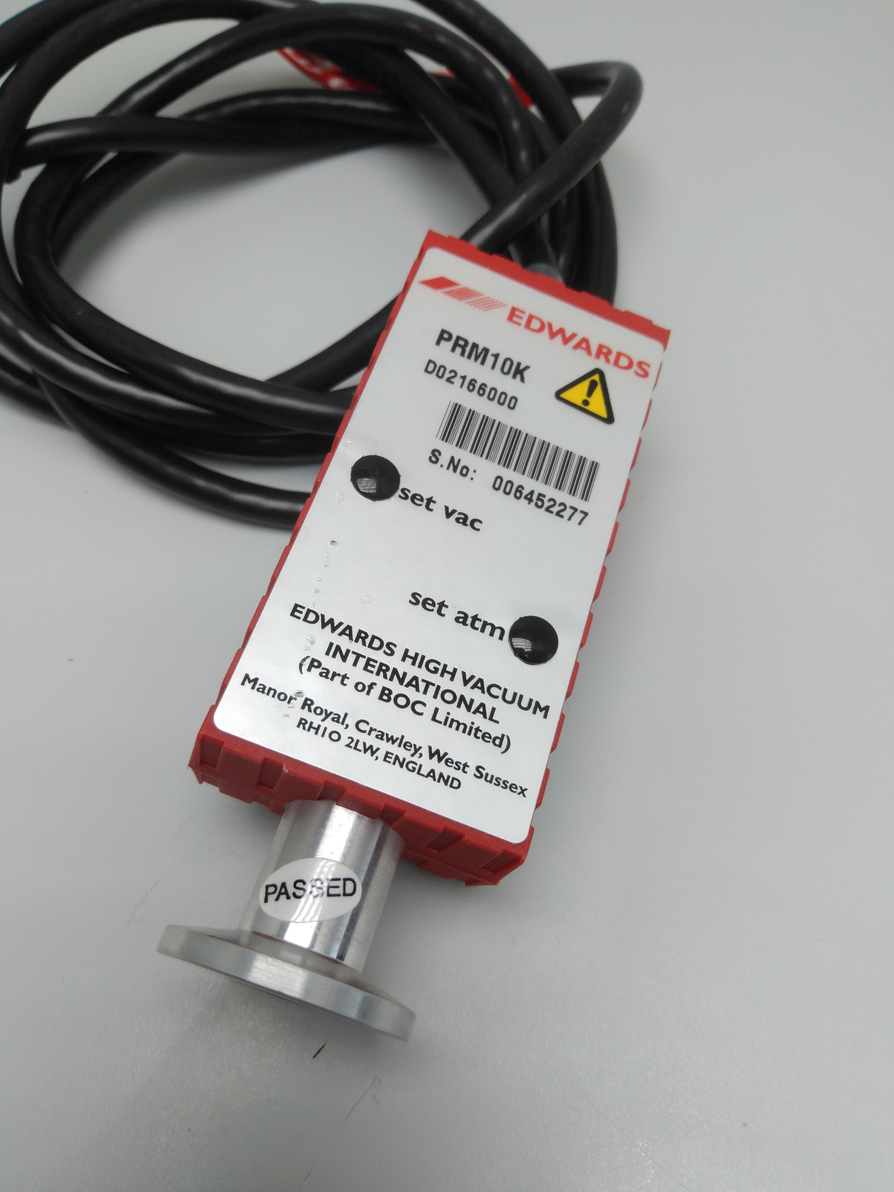 Edwards Vacuum PRM 10K - D02166000 Pirani Vacuum Gauge Head