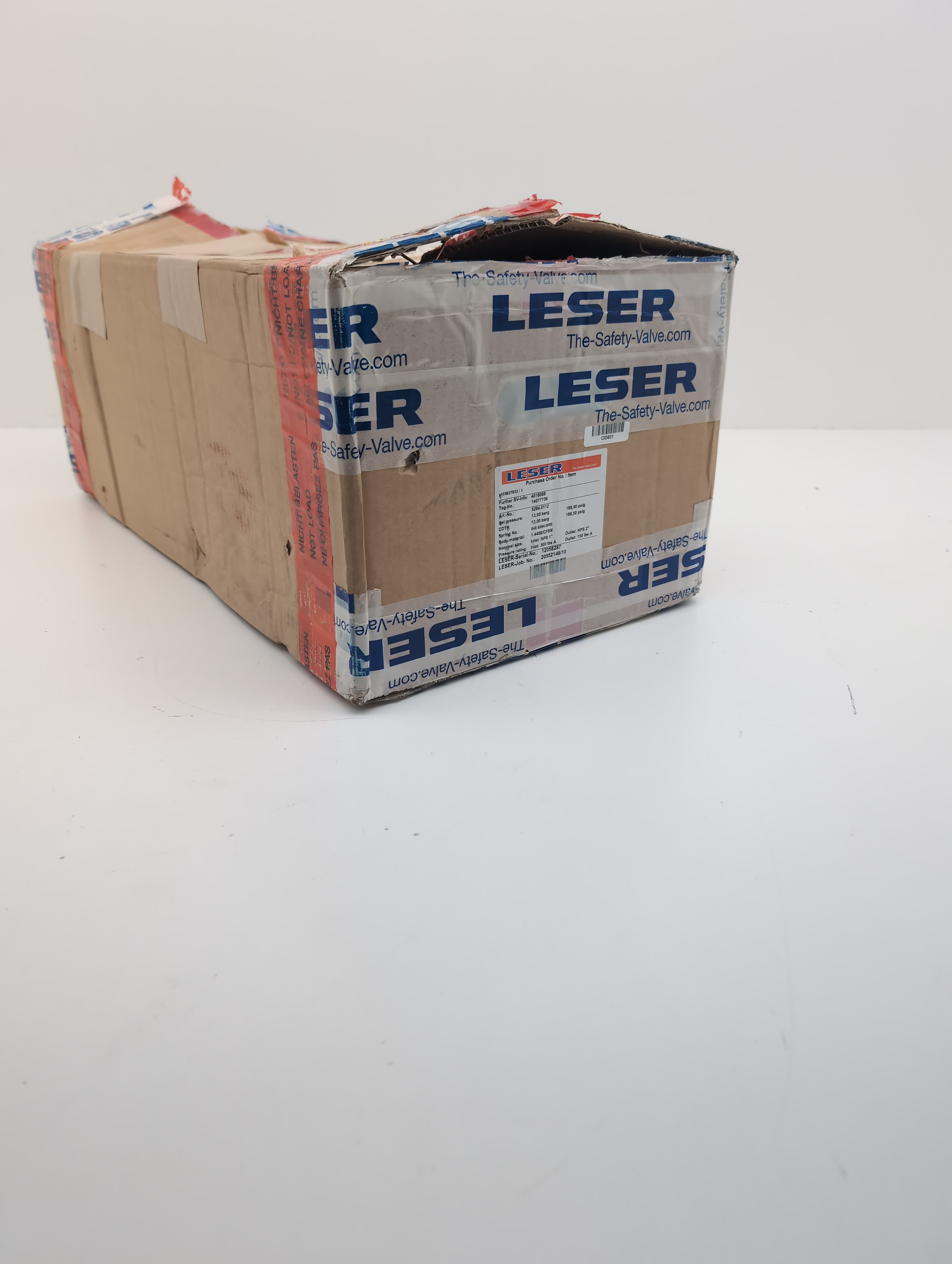 Leser 5264.0112 Pressure Relief Valve 1 "x 2",188.5psig,1.4408/CF8M, CL150/CL300