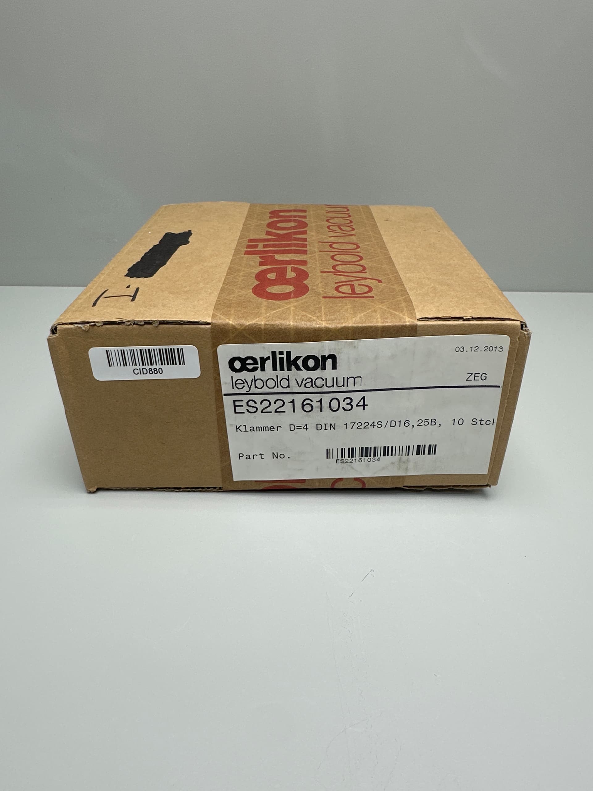 Oerlikon Leybold Vacuum ES22161034 Clamps DIN 17224 S/D16, D25B, 10 Each
