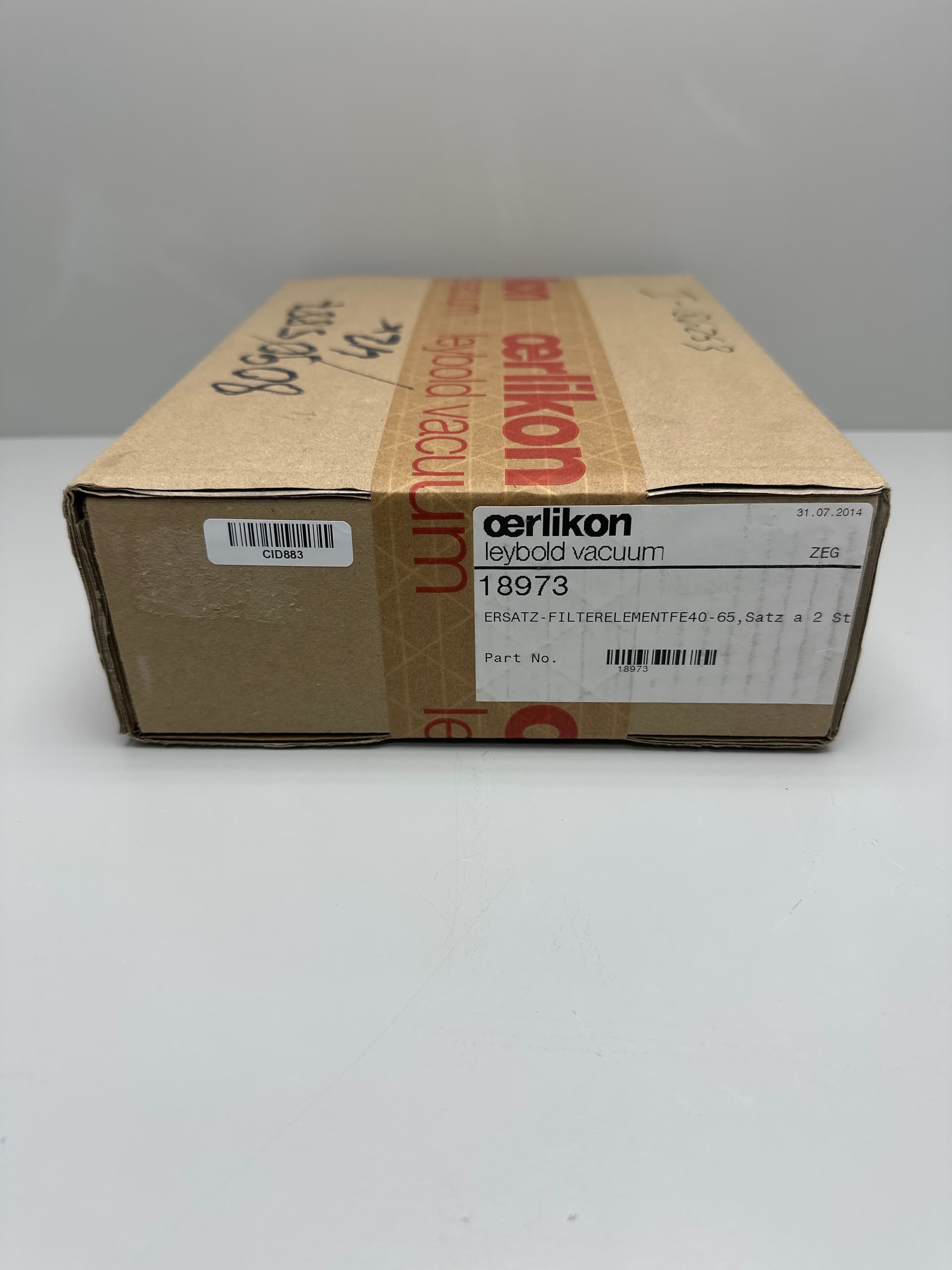 Oerlikon Leybold Vacuum 18973 Filter Element Replacement FE 40-65 - 2 Each