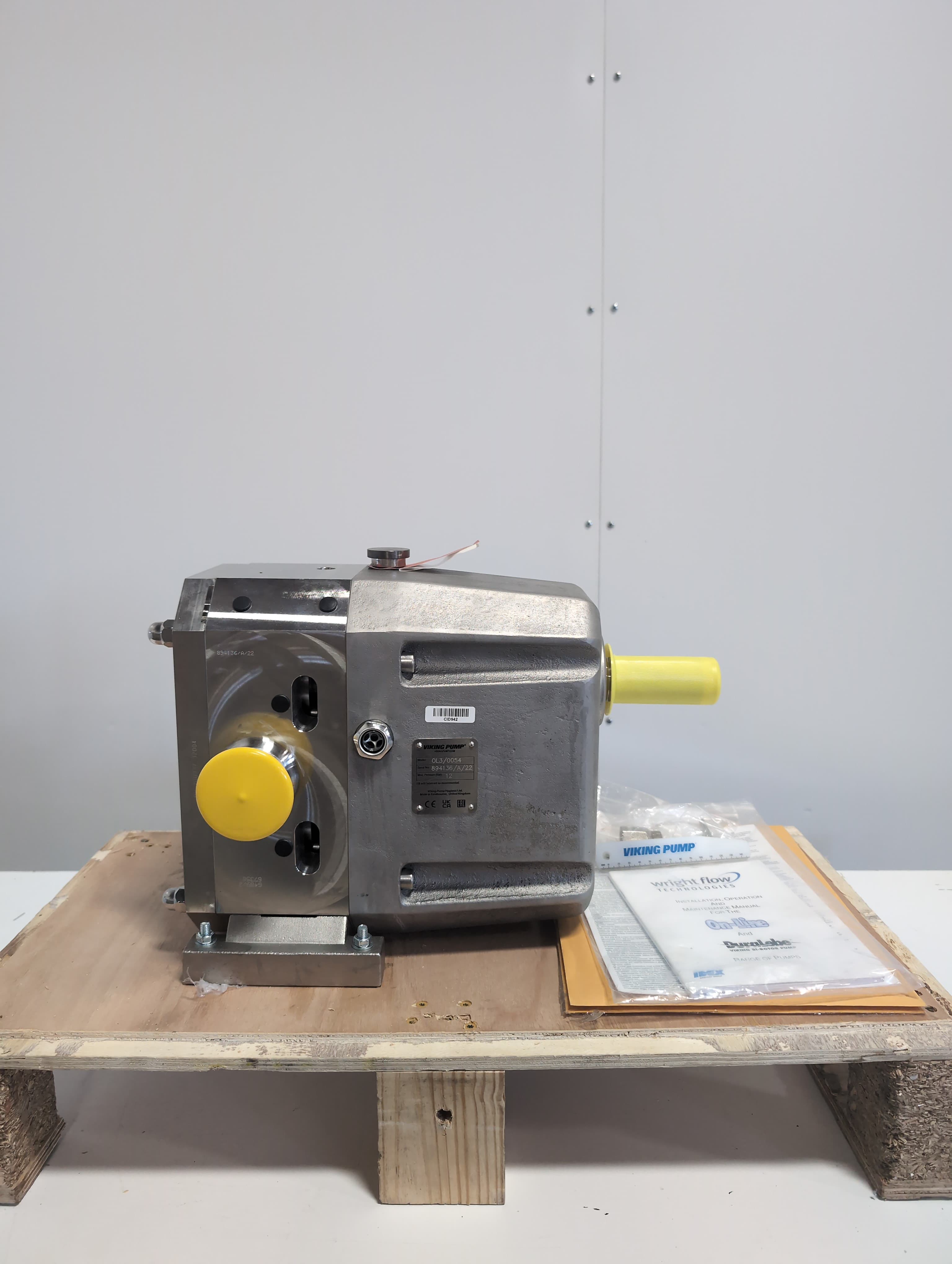 Viking Pump Hygienic Ltd. OL3/0054 Rotary Lobe Sanitary Pump, 2",316 SS