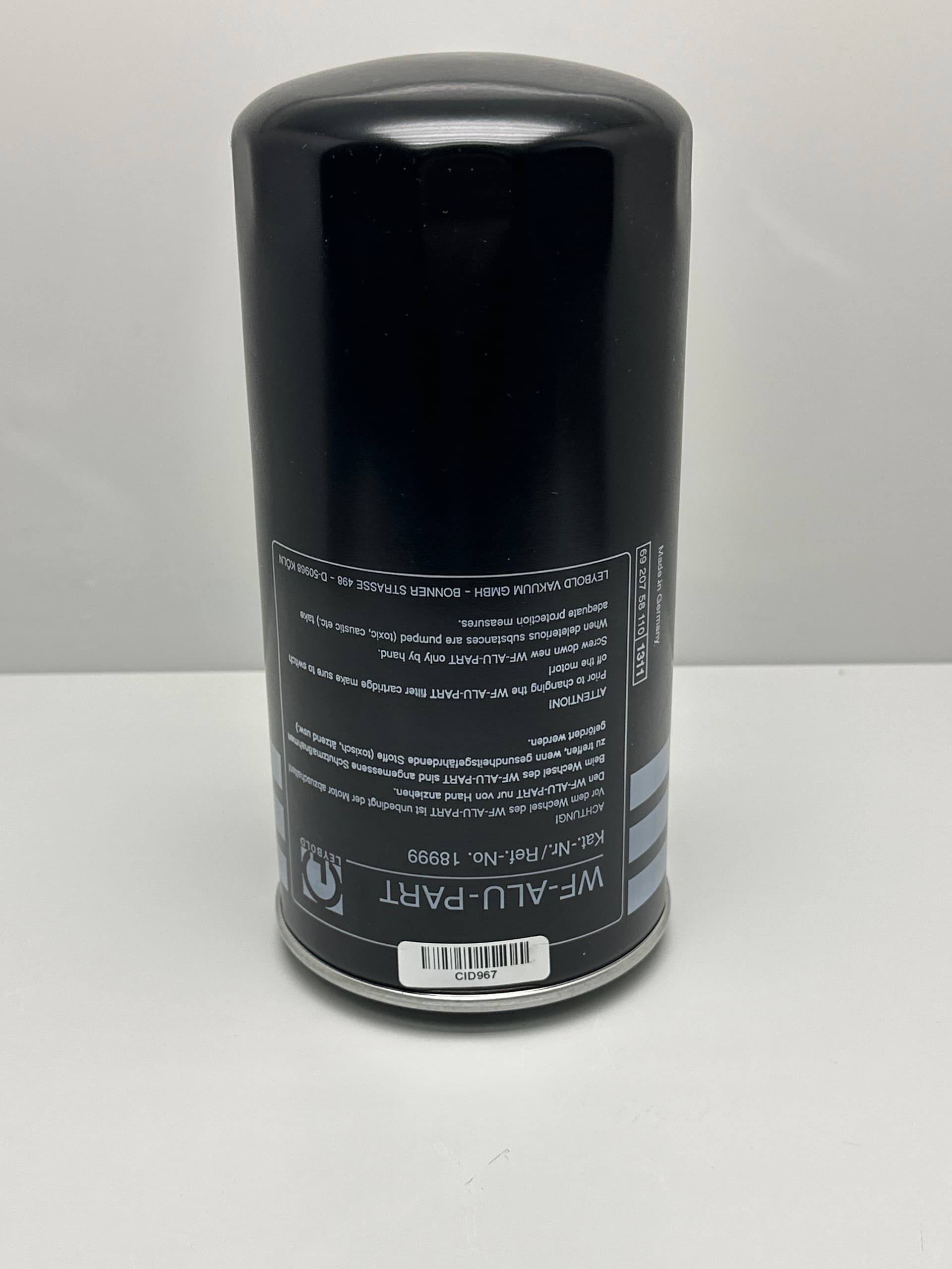 Oerlikon Leybold Vacuum 18999 Alu-Part Combination Filter WF - CFS 16-25 / 40-65