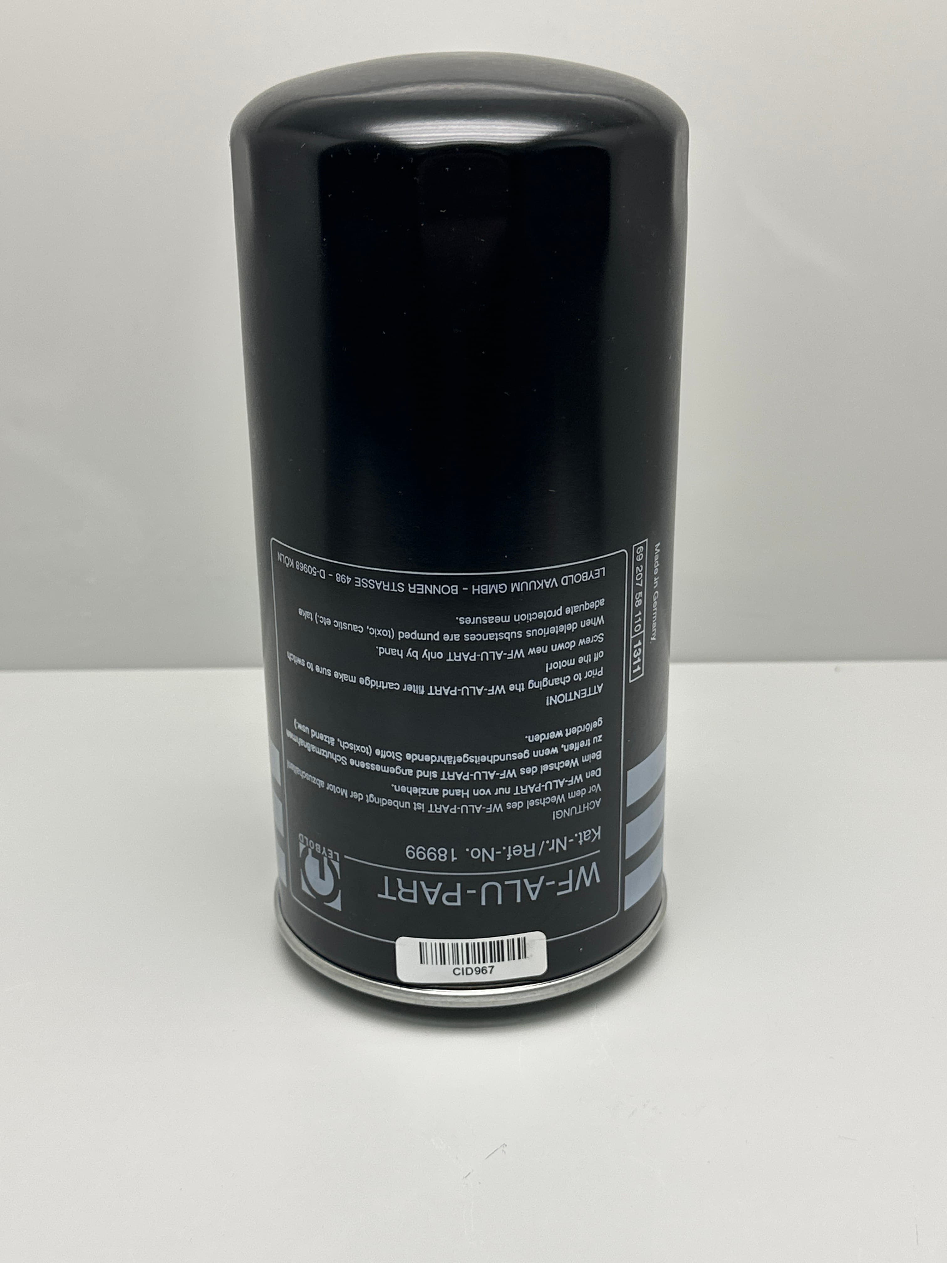 Oerlikon Leybold Vacuum 18999 Alu-Part Combination Filter WF - CFS 16-25 / 40-65