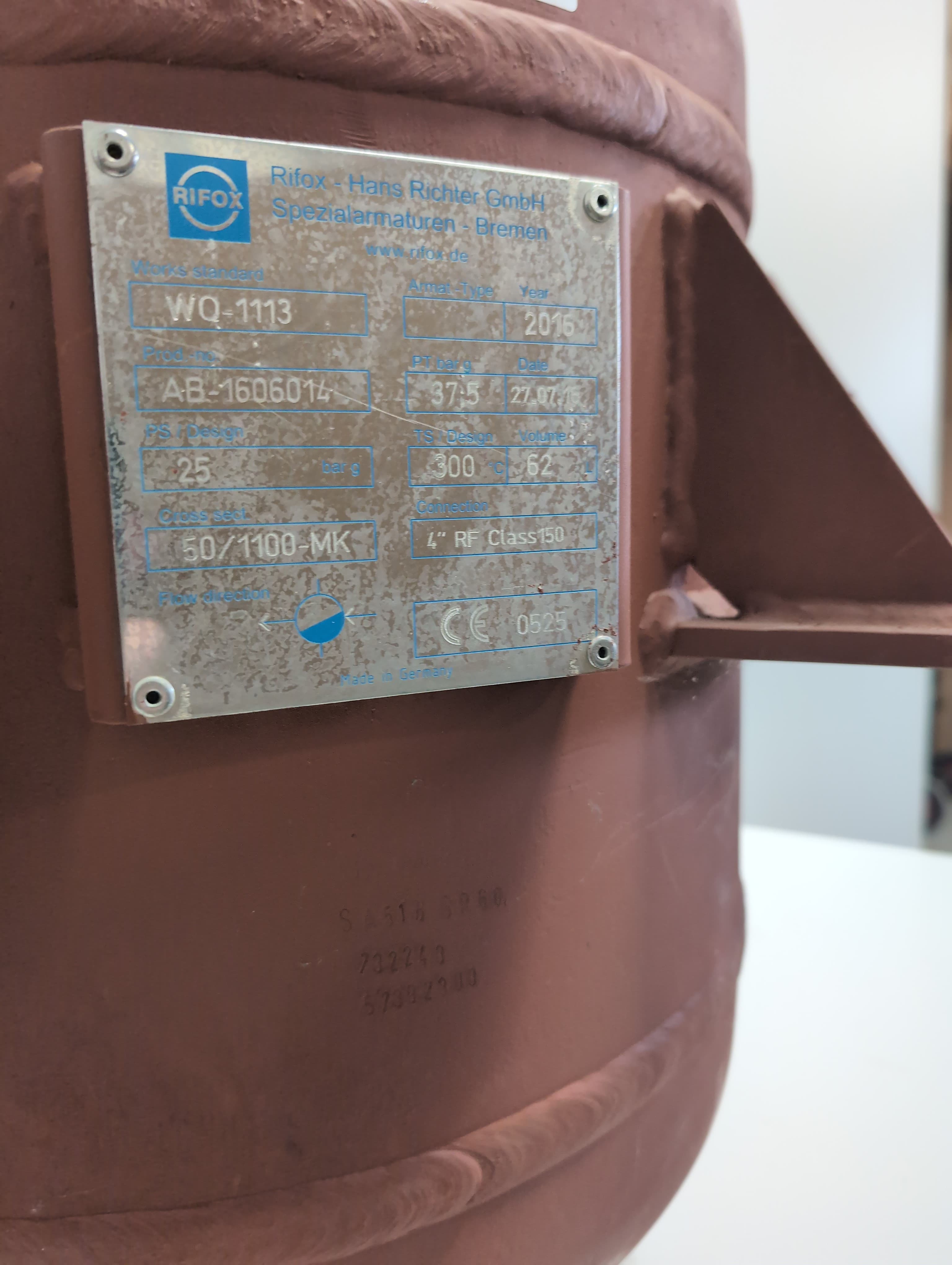 Rifox WO-1113 Steam Trap, Float Controlled 4"CL150RF