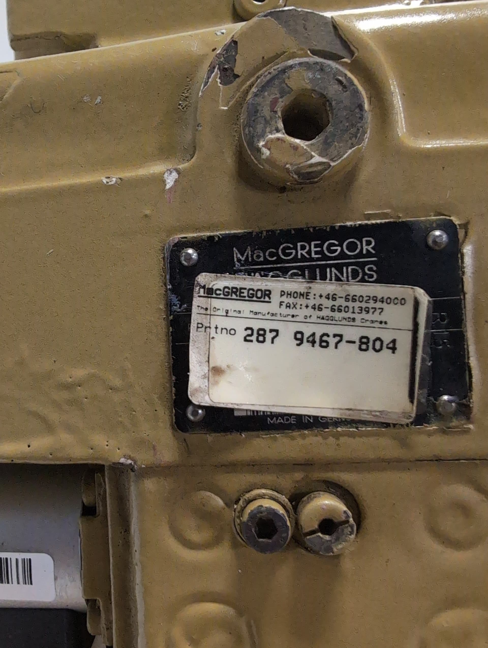 MacGregor Hagglunds 2891833-801 Hydraulic Pump, Axial Piston, Rebuilt