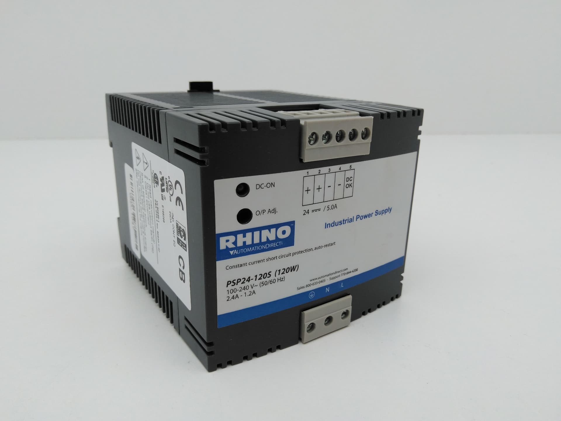 Rhino PSP24-120S Switch Mode Power Supply 24VDC, .5A