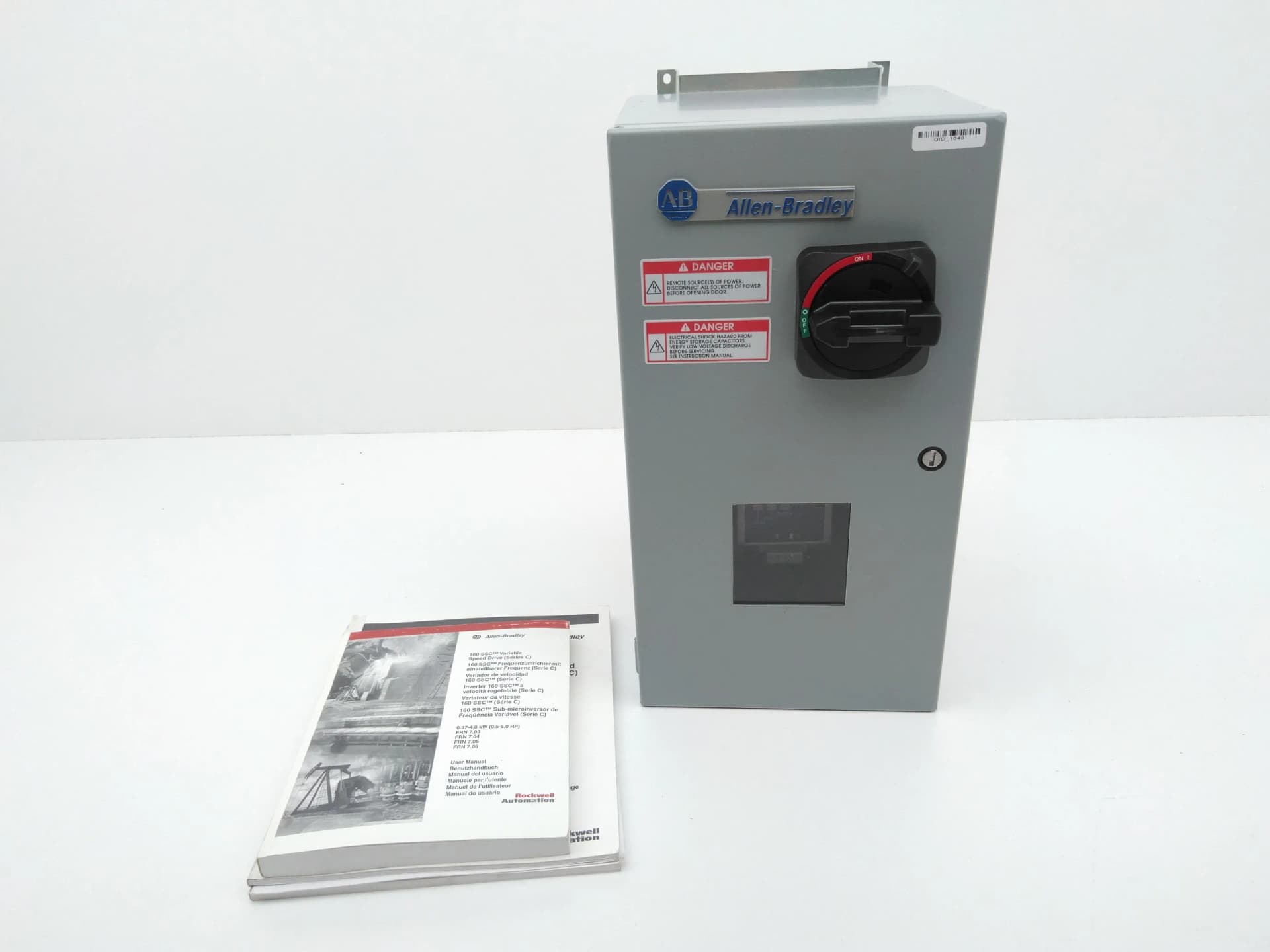 Allen-Bradley 160-AA04PS1-AF-DN2C-DSX-EMC VFD, 1HP, 230VAC w/ Custom Enclosure