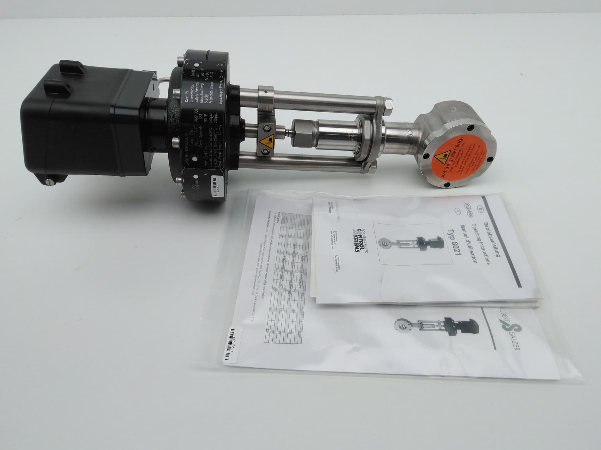 Schubert Salzer 8021/032VGF106M--S---ZC-S-2 Control Valve, 1.25", Sliding Gate