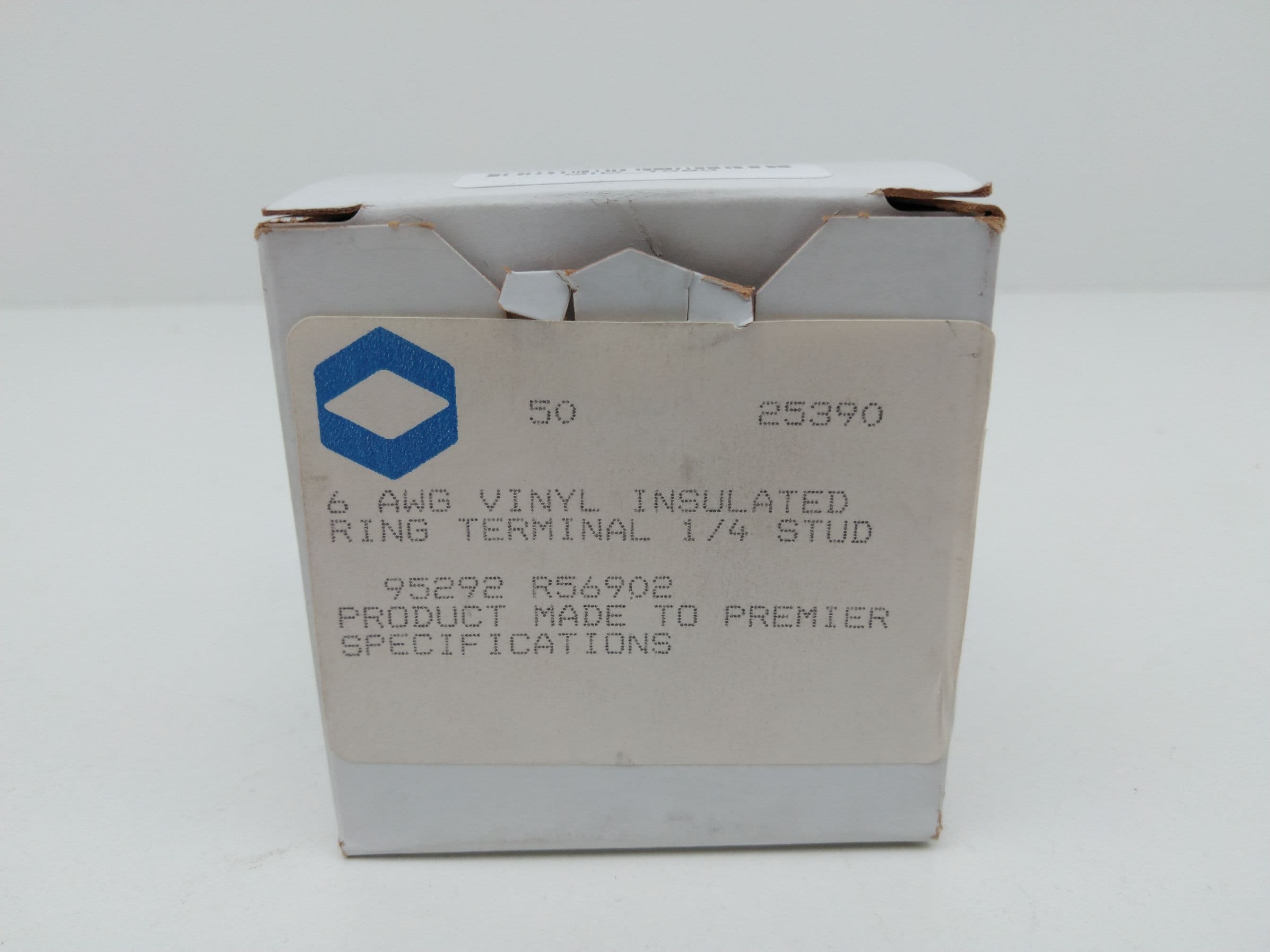 Vinyl Insulated Ring Terminal 1/4" Stud Box of 50Pcs
