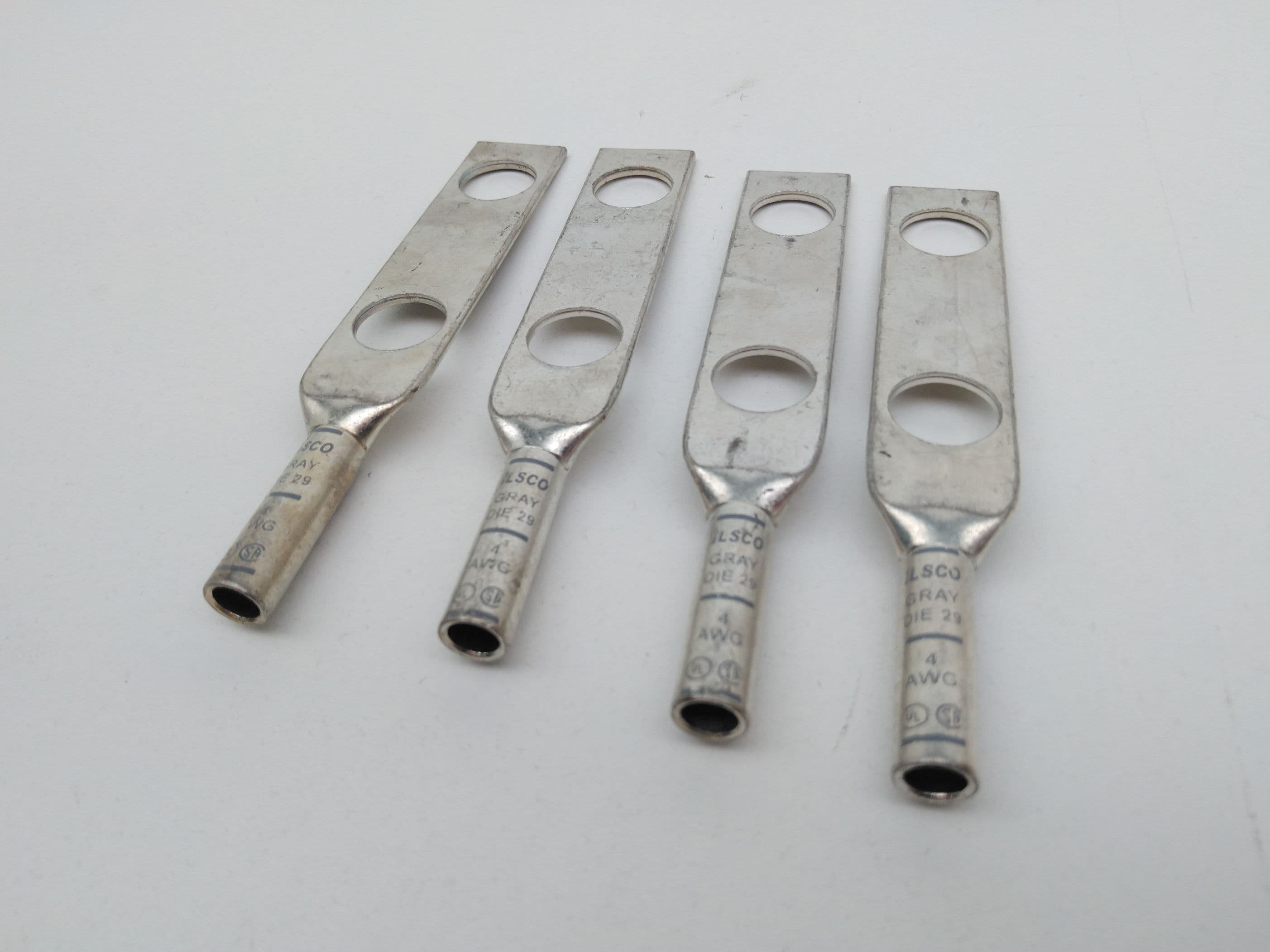 Ilsco CLND-4-12-134 Compression Lug, 4AWG, 2 1/2" Holes, 1 3/4", C-C