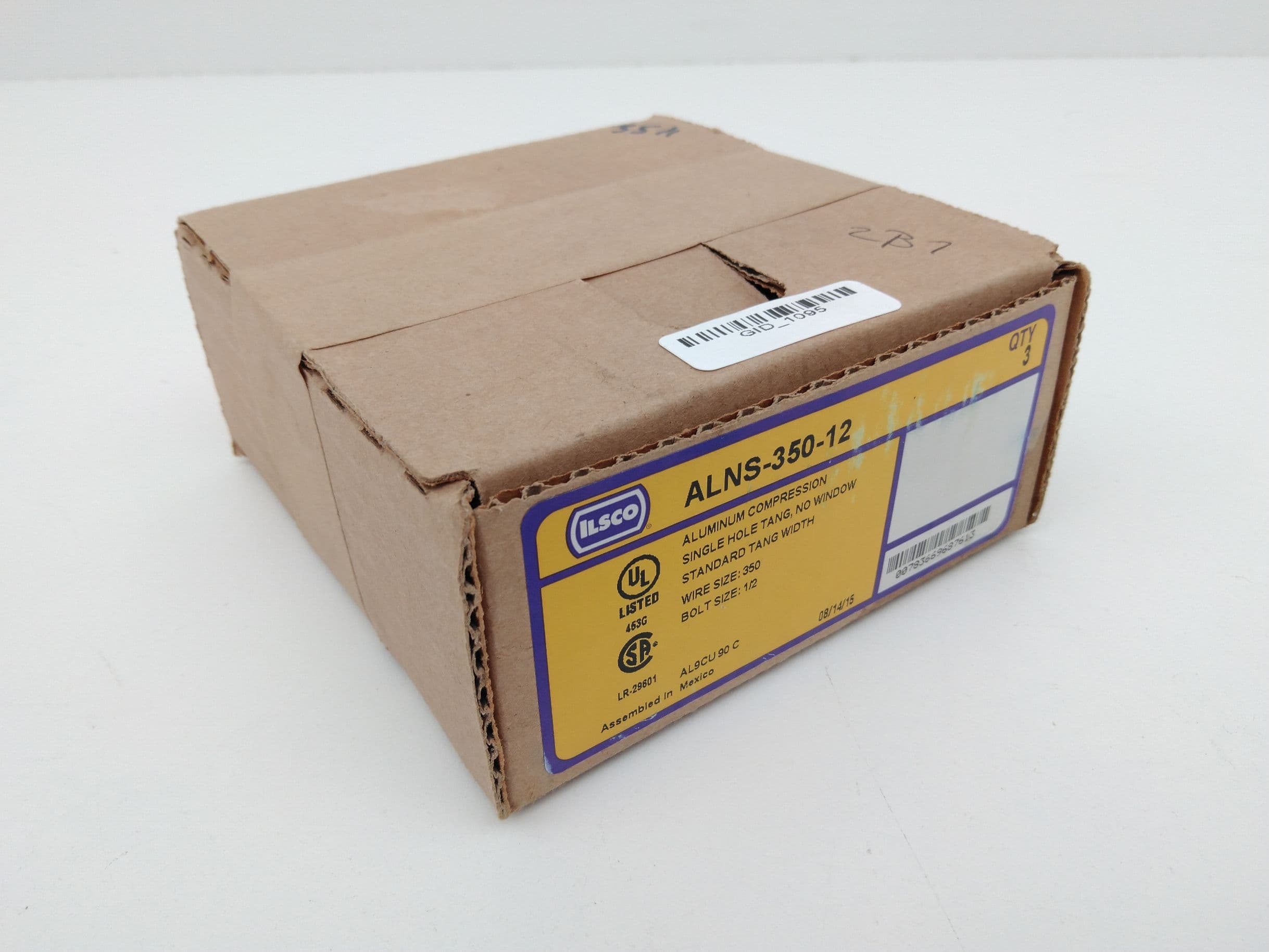 Ilsco ALNS-350-12 Compression Lug, AL, 350MCM, 1/2"
