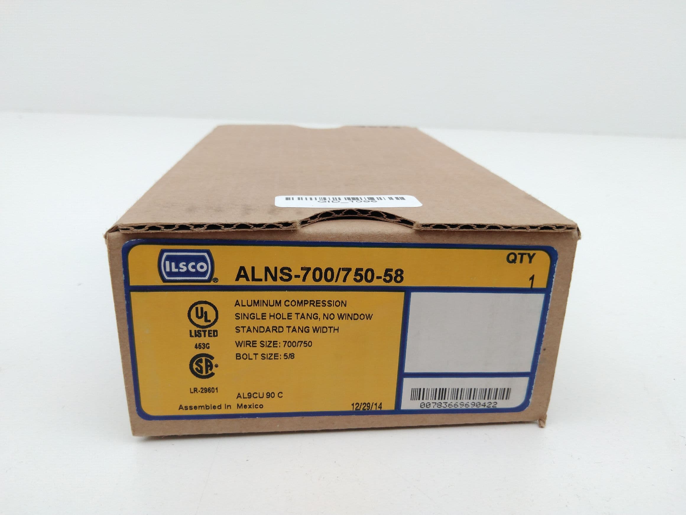 Ilsco ALNS-700/750-58 Compression Lug, AL, 500MCM, 5/8"