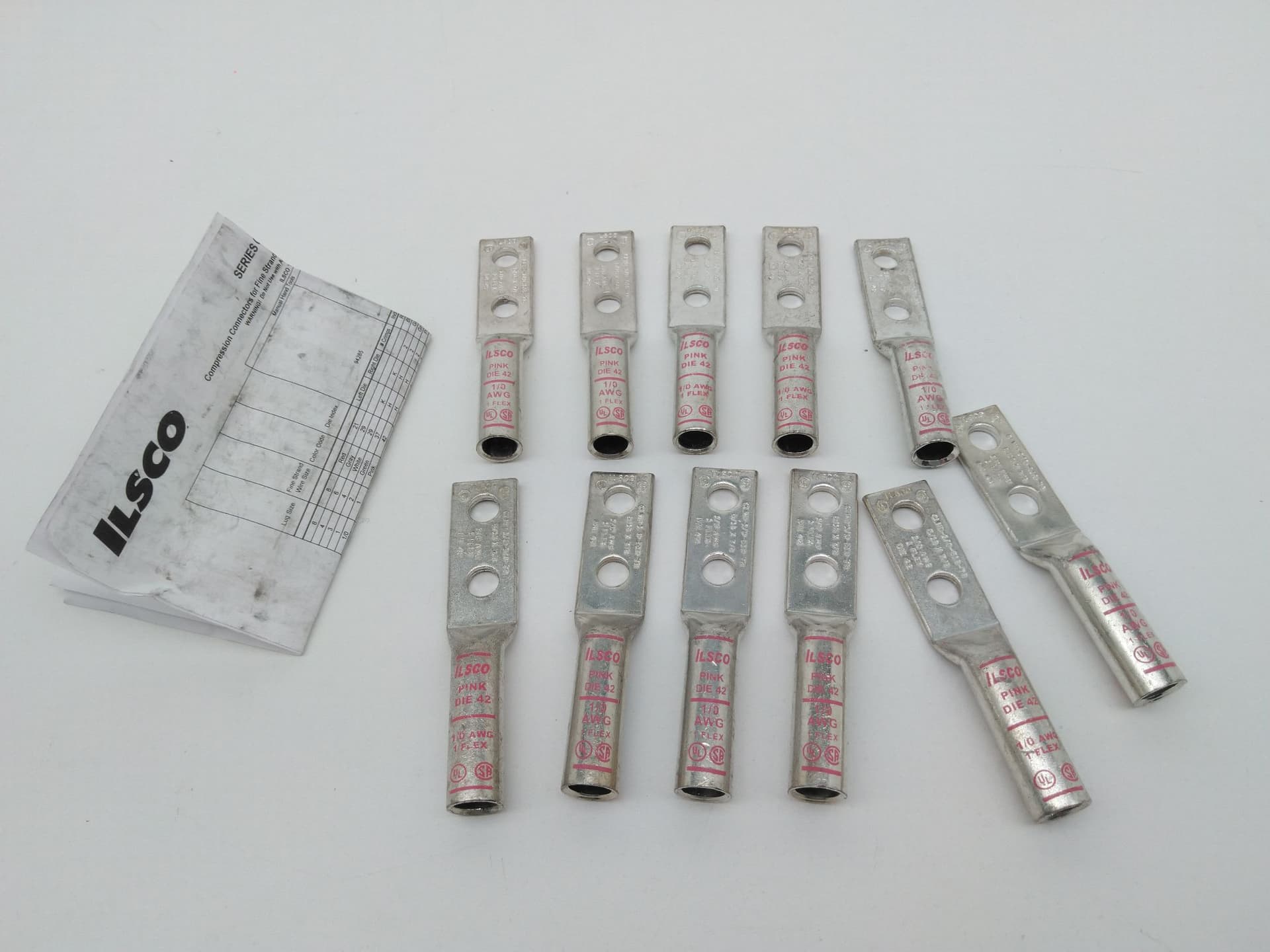 Ilsco CLND-1/0-516-78 Compression Lug, 1/0AWG, 2 5/16 " Holes, 7/8"