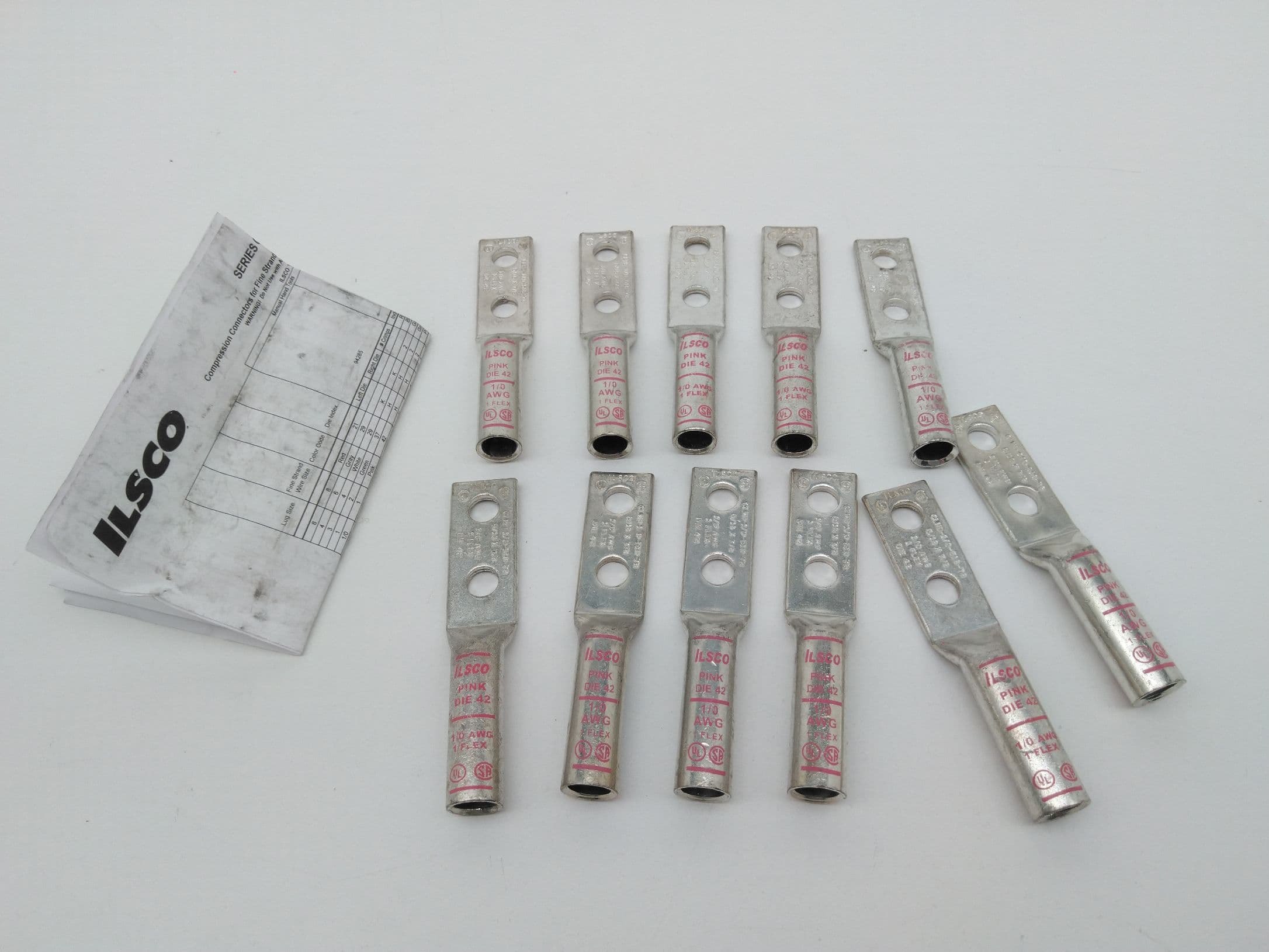 Ilsco CLND-1/0-516-78 Compression Lug, 1/0AWG, 2 5/16 " Holes, 7/8"