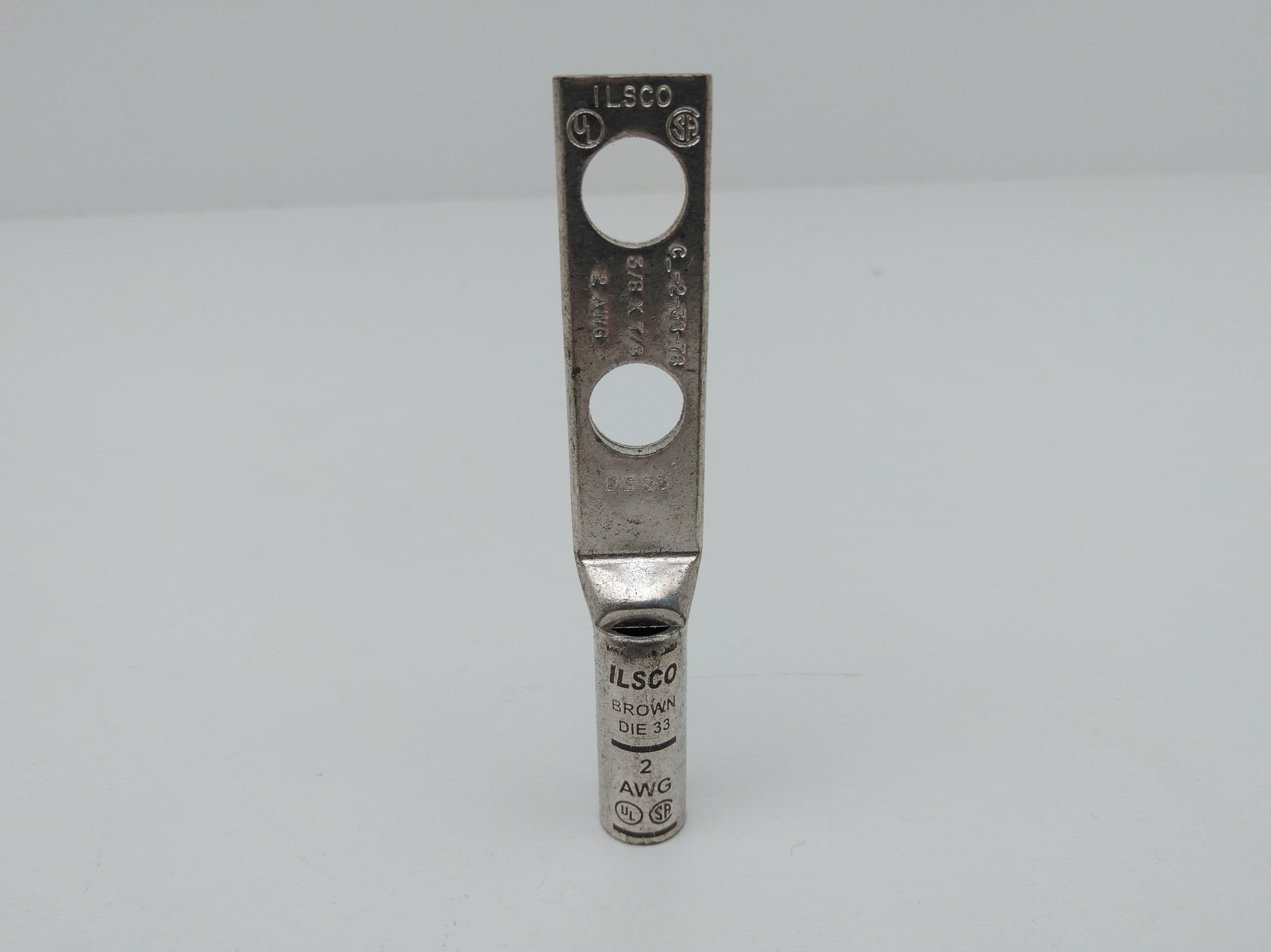Ilsco CLWD-2-38-78 Compression Lug, 2AWG, 2 3/8" Holes, 7/8", C-C