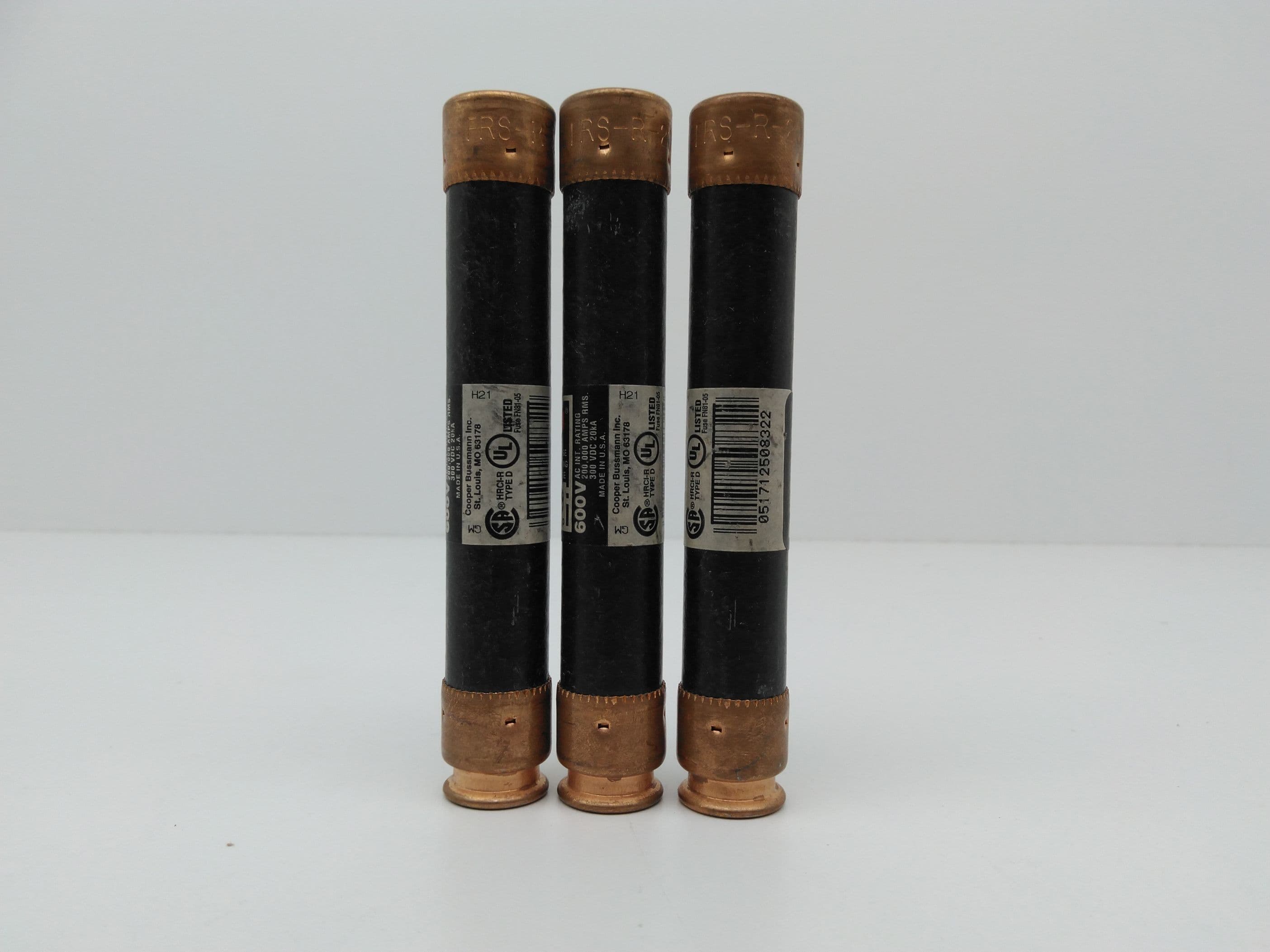 Bussmann FRS-R-20 Fusetron 20A 600V Duel Element Time Delay Fuses