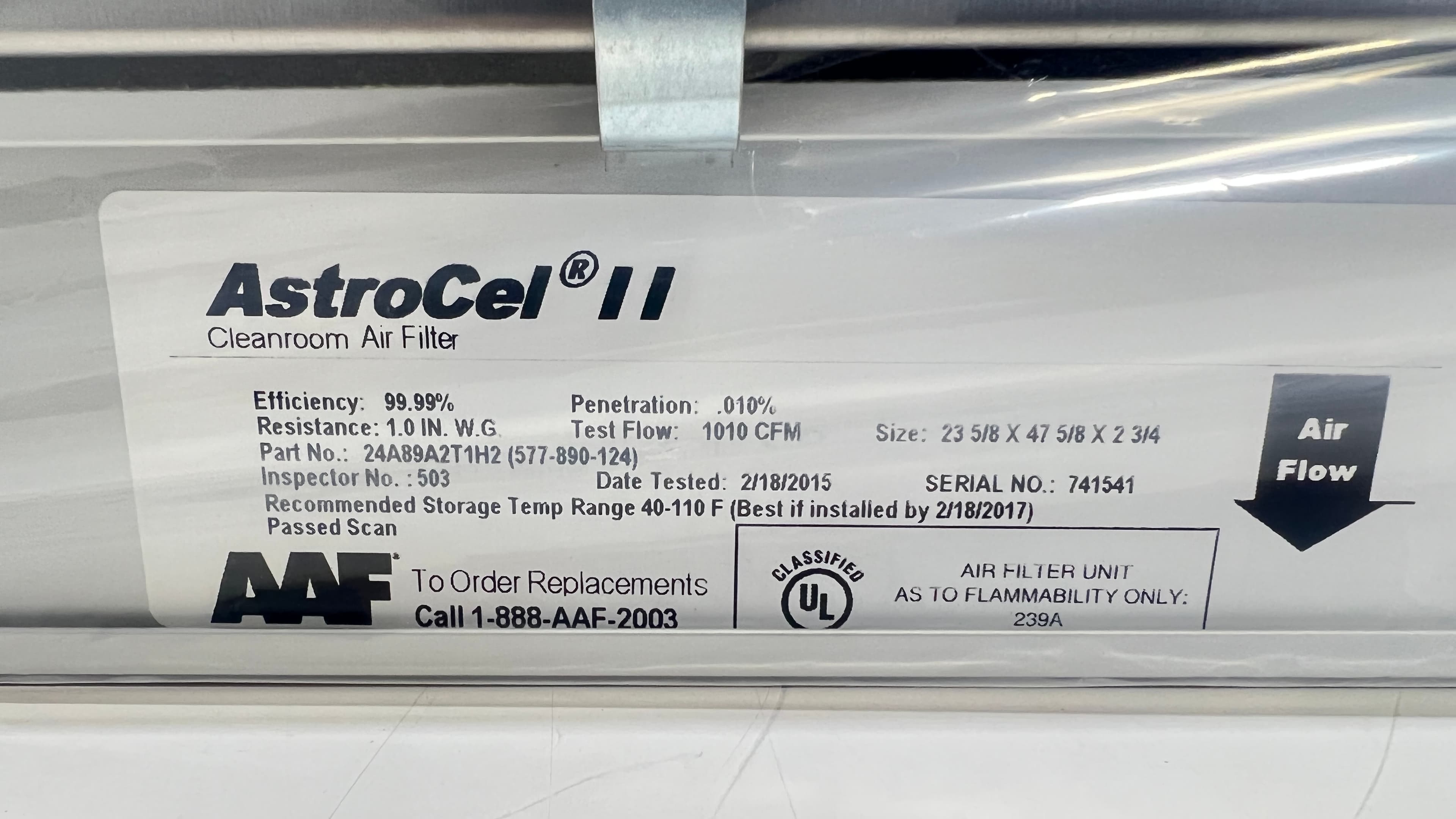 AAF International FM2-LE 3100337-004 Filter Fan Unit with HEPA --New in Box
