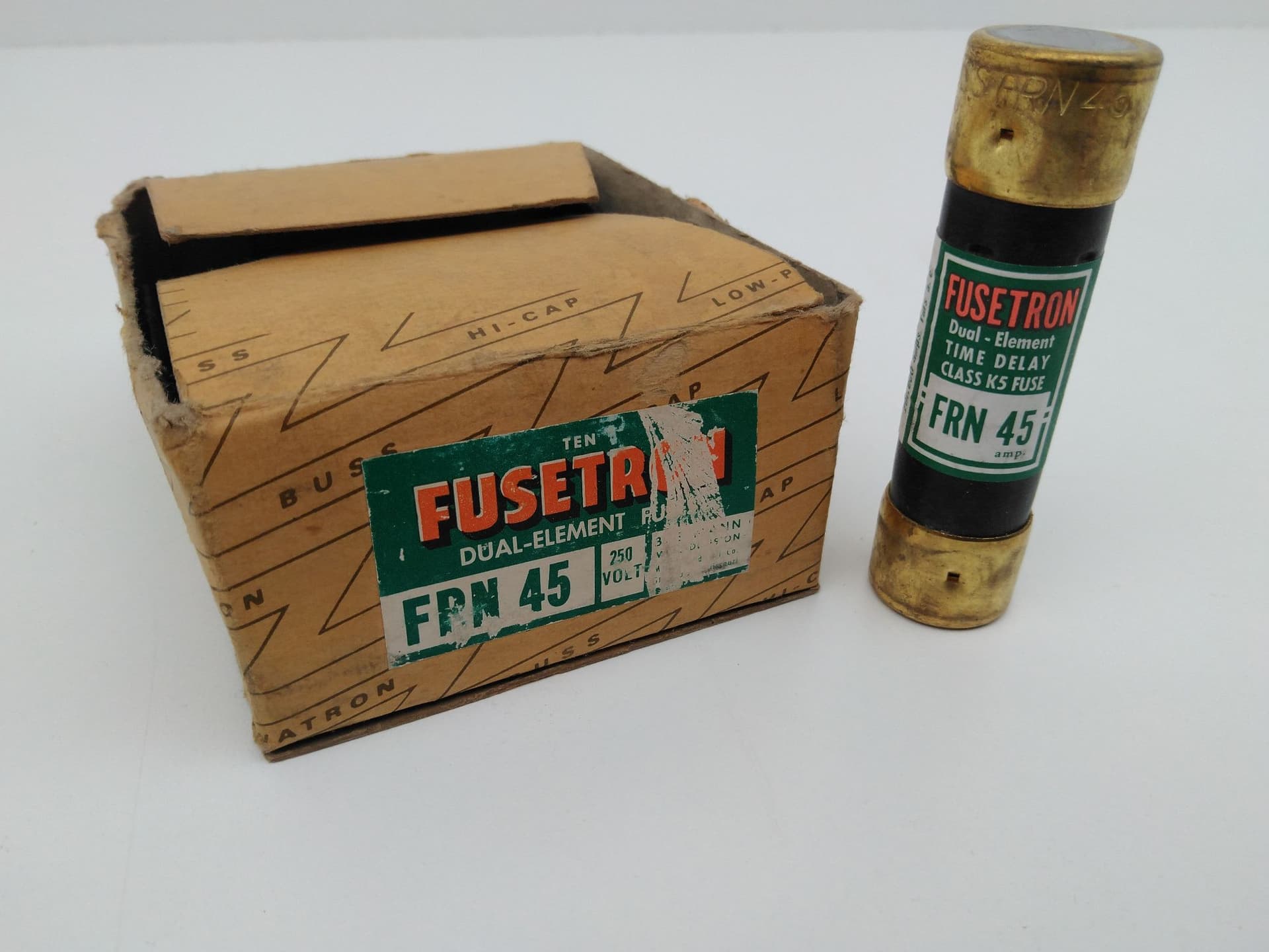 Bussmann FRN45 Fusetron 45A 250V Dual Element Time Delay Class K5 Fuses