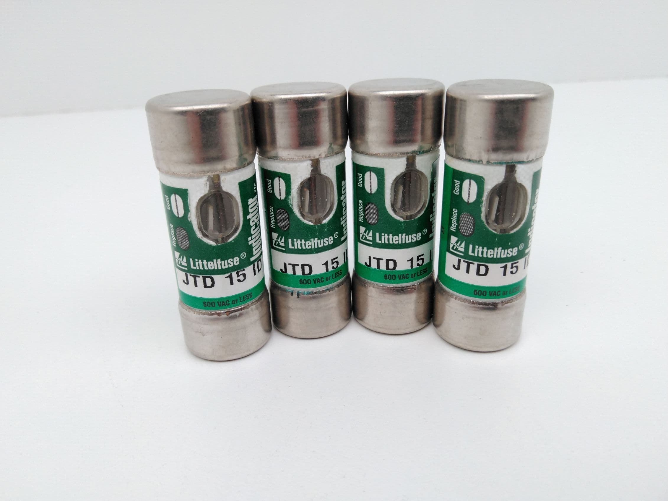 Littelfuse JTD15ID 15A 600V Time Delay Class J Fuses Lot of 4