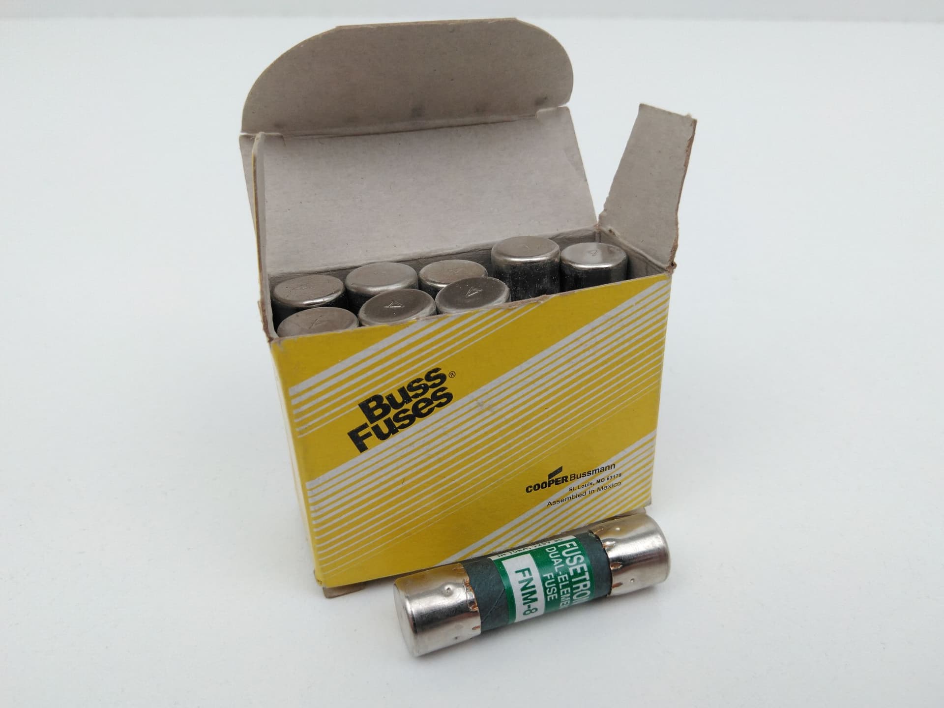 Bussmann FNM-8 Fusetron 8A 250V Duel Element Fuses